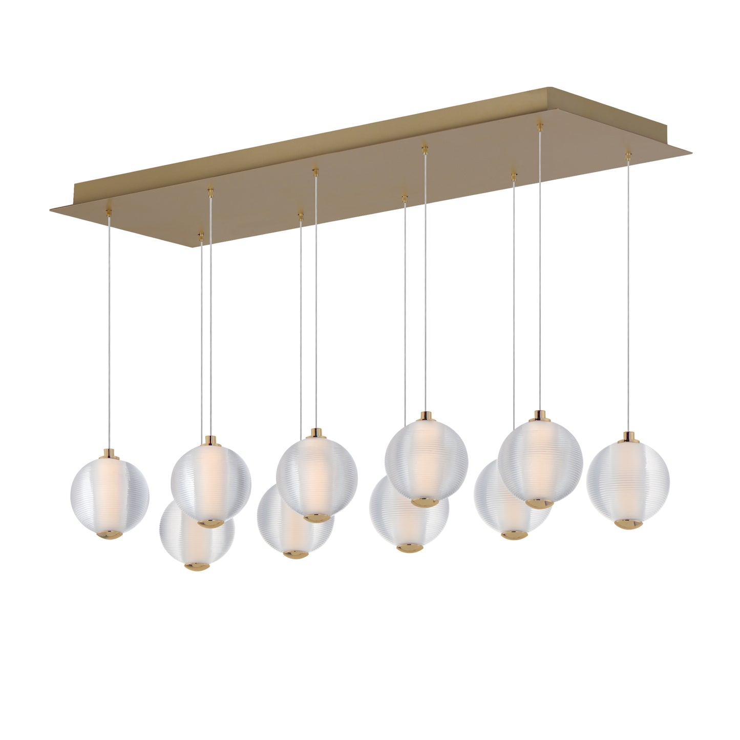 Rhythm 10-Light LED Pendant Gold by ET2