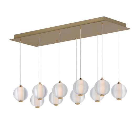 Rhythm 10-Light LED Pendant Gold by ET2