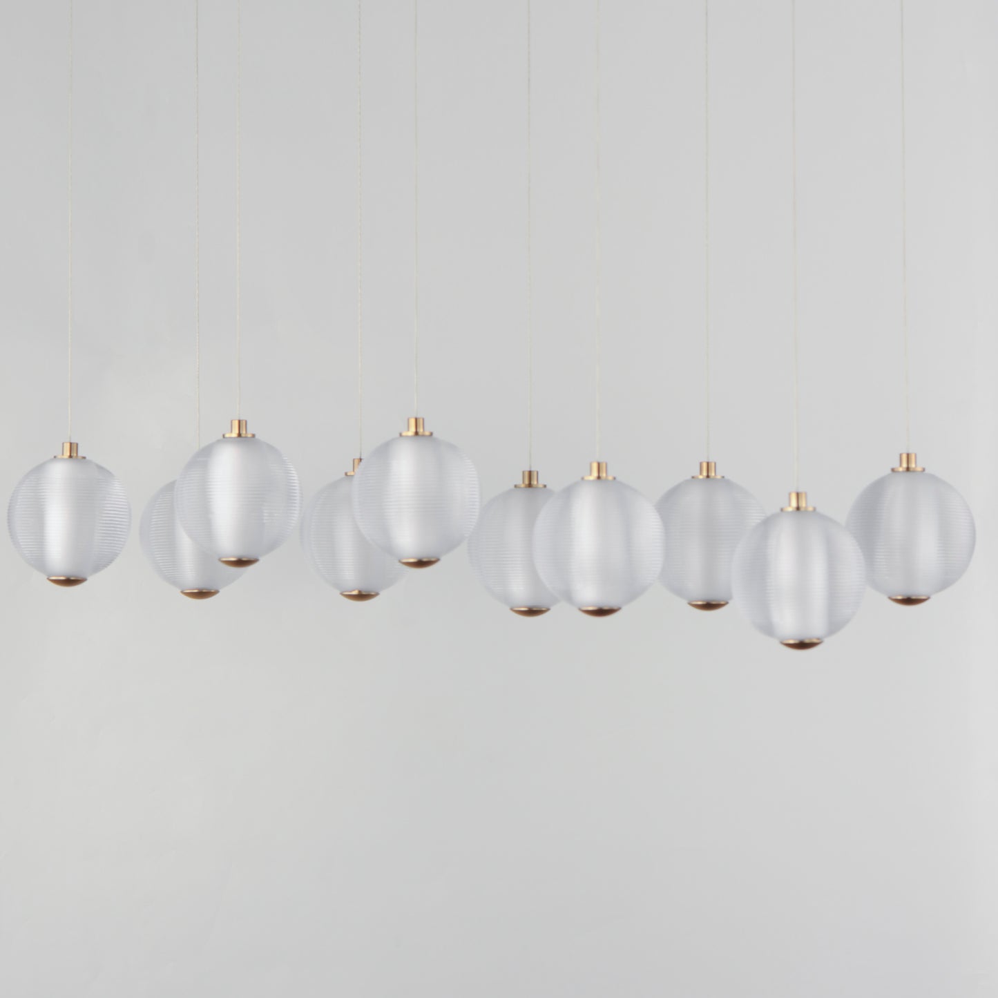 Rhythm 10-Light LED Pendant Gold by ET2