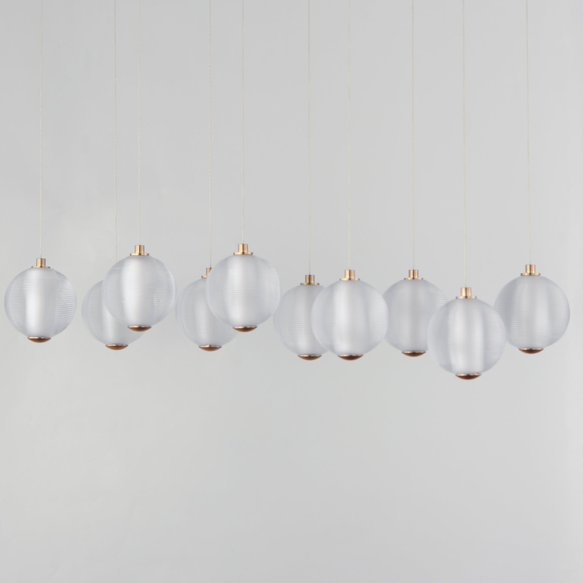 Rhythm 10-Light LED Pendant Gold by ET2