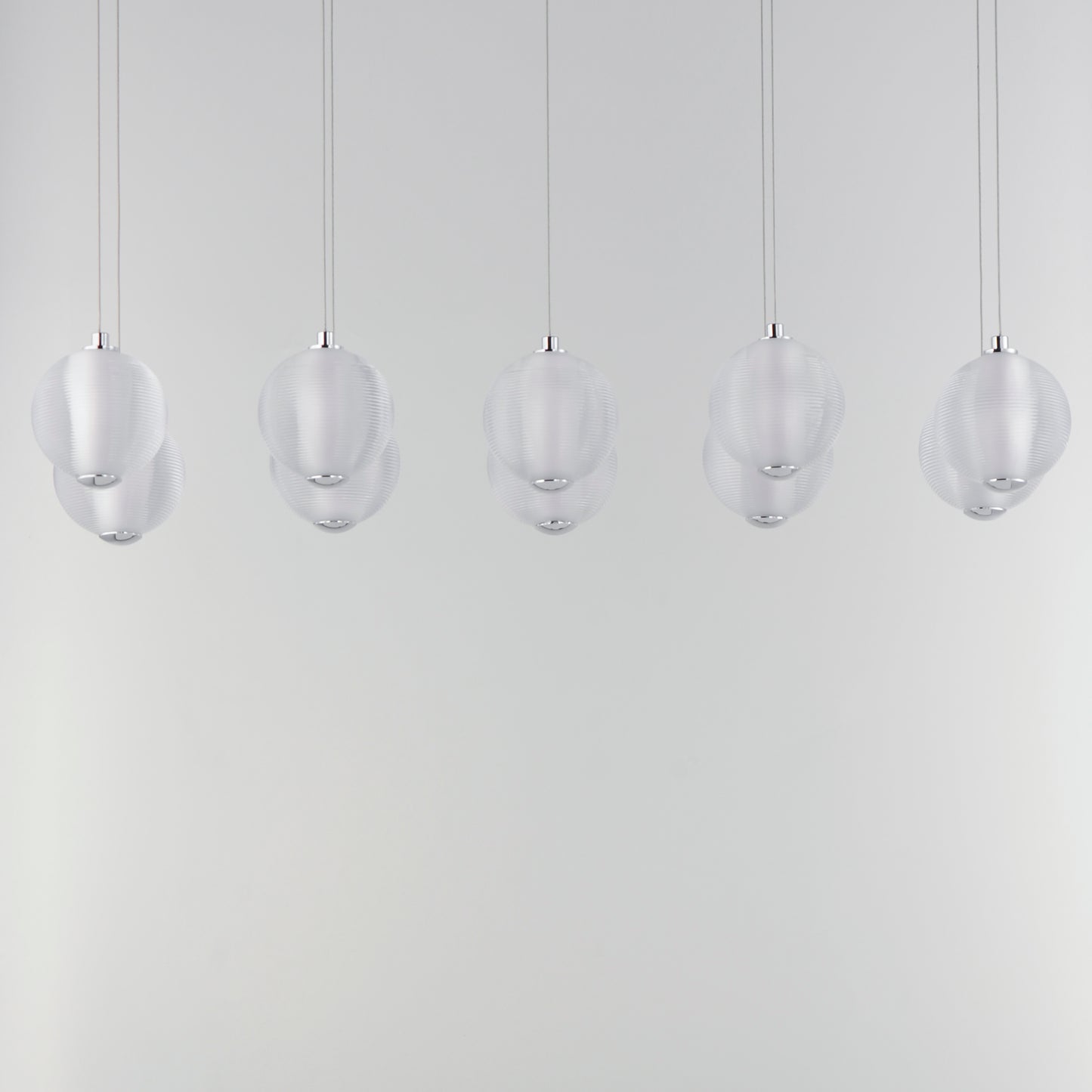Rhythm 10-Light LED Pendant Polished Chrome by ET2