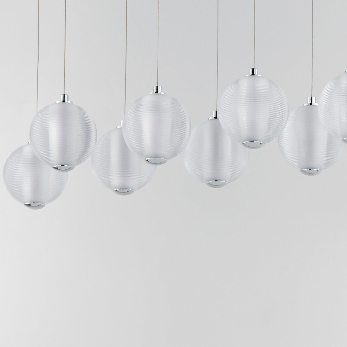 Rhythm 10-Light LED Pendant Polished Chrome by ET2