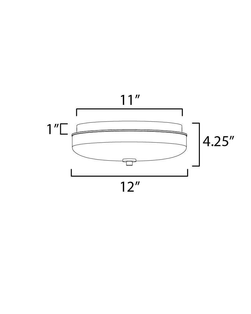 Voto LED Flush Mount Natural Aged Brass by ET2