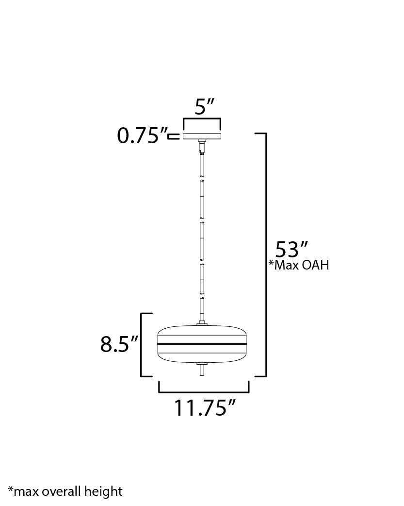 Voto 2-Light LED Pendant Gunmetal by ET2