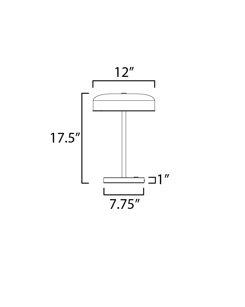 Voto LED Table Lamp Natural Aged Brass by ET2