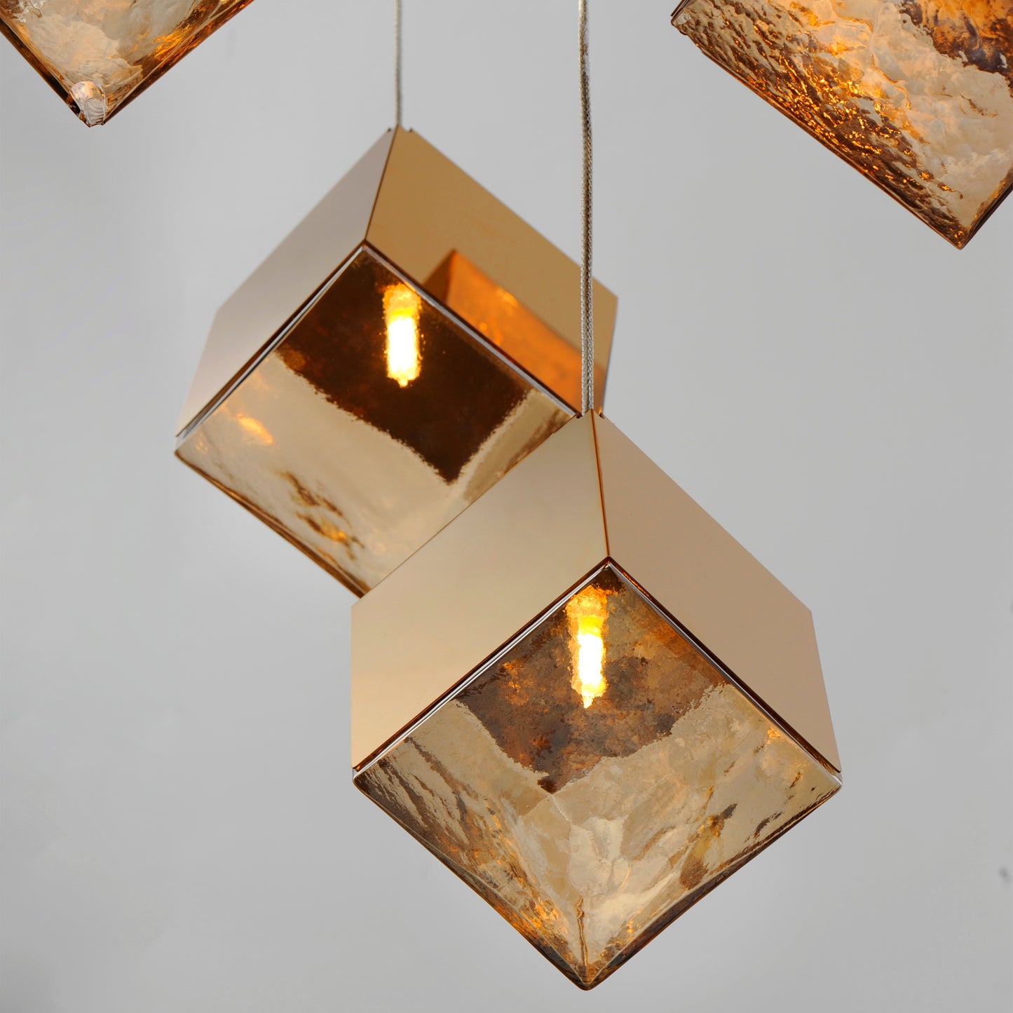 Ice Cube 9-Light LED Pendant French Gold by ET2
