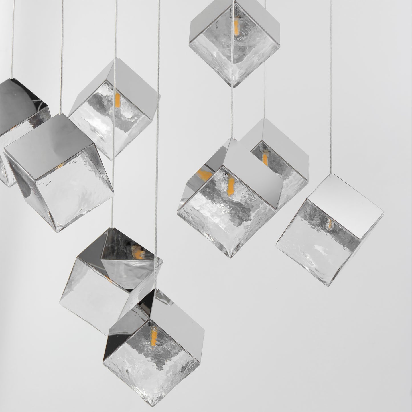 Ice Cube 9-Light LED Pendant Polished Chrome by ET2