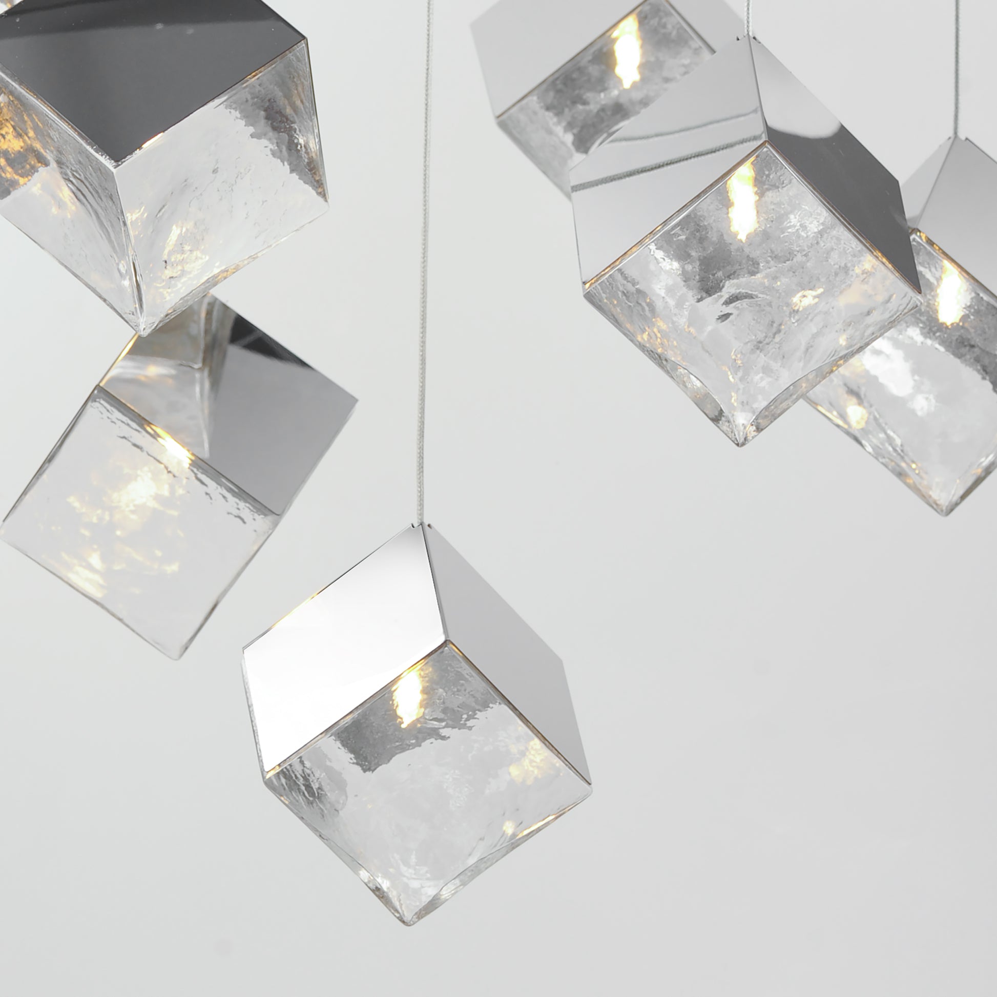 Ice Cube 9-Light LED Pendant Polished Chrome by ET2