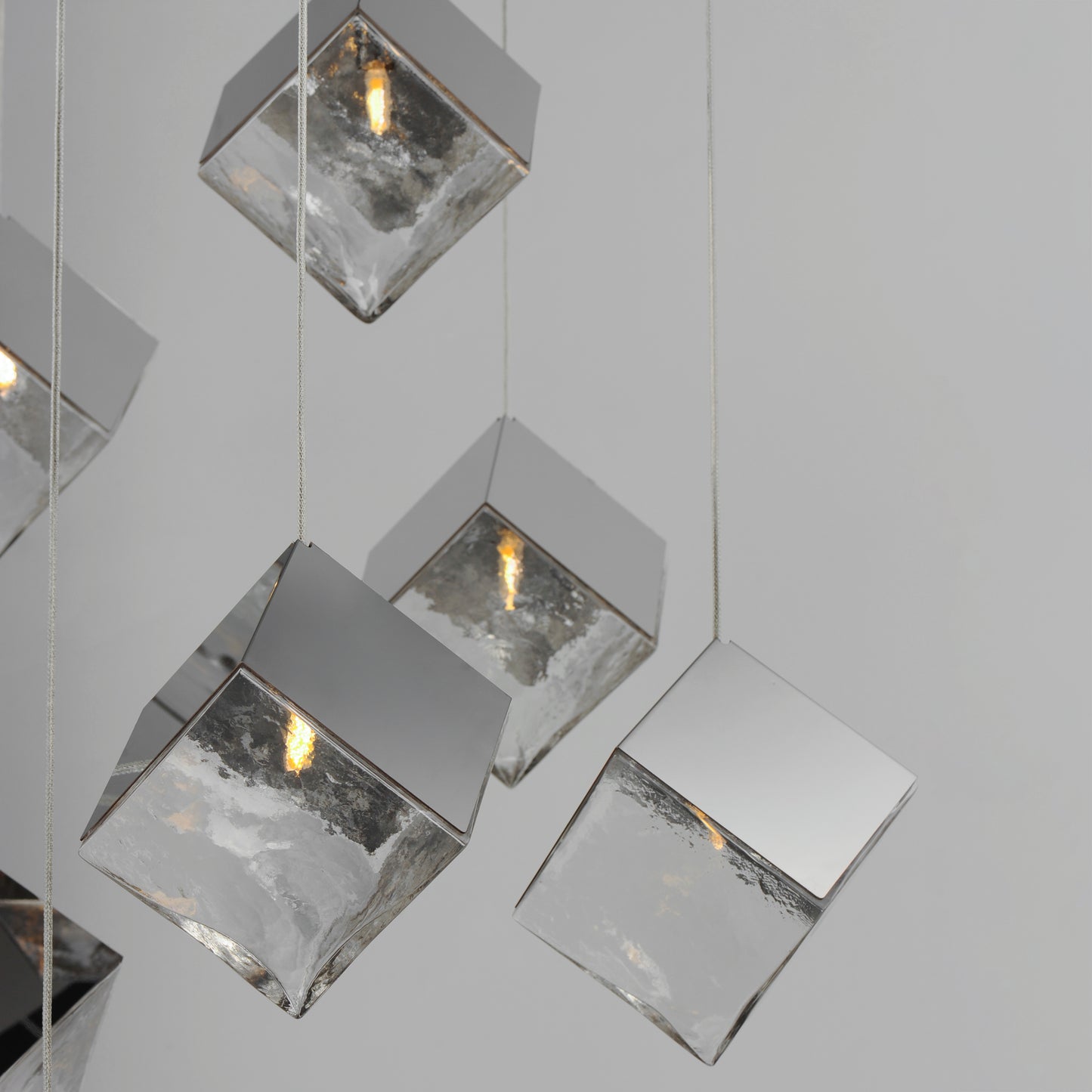 Ice Cube 9-Light LED Pendant Polished Chrome by ET2