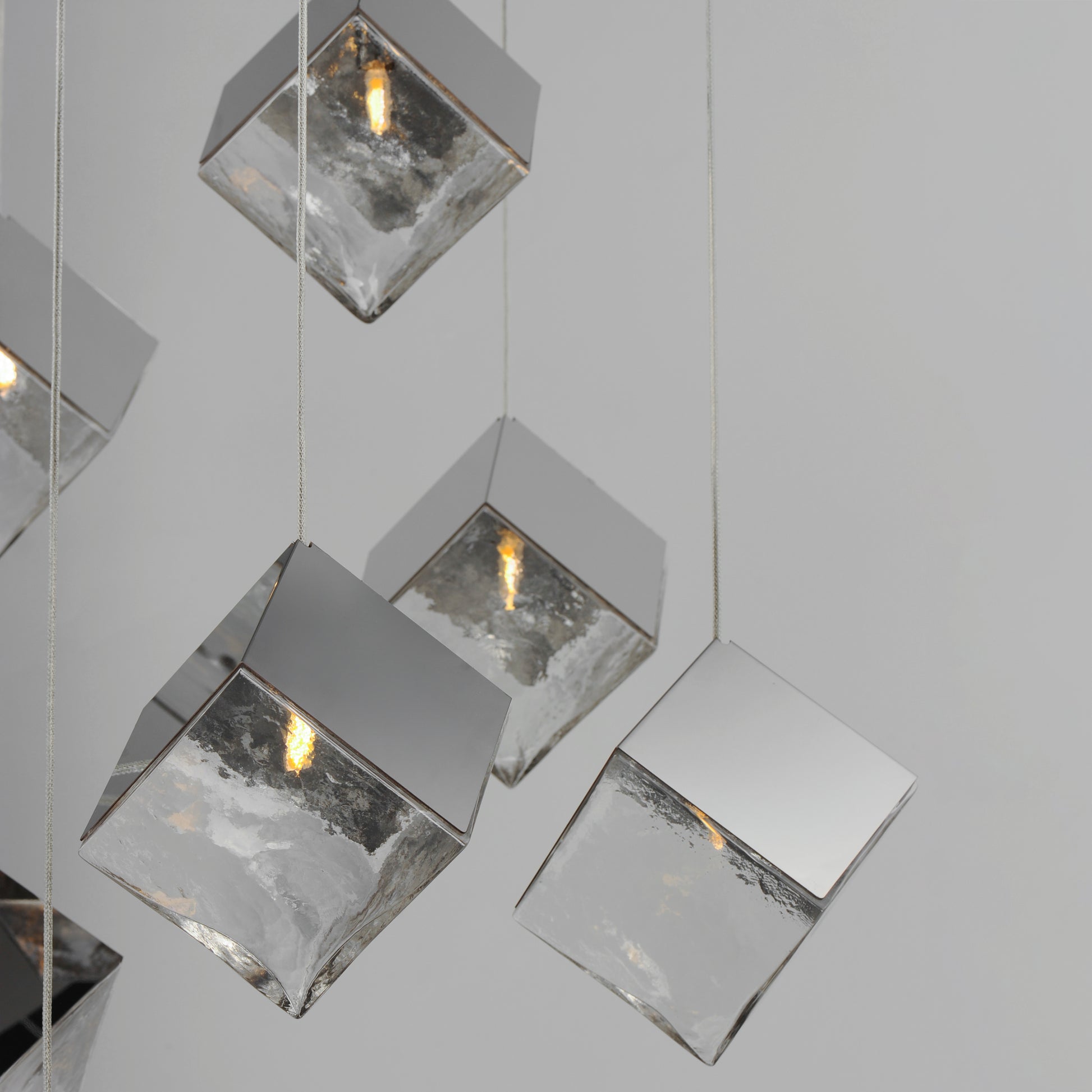 Ice Cube 9-Light LED Pendant Polished Chrome by ET2