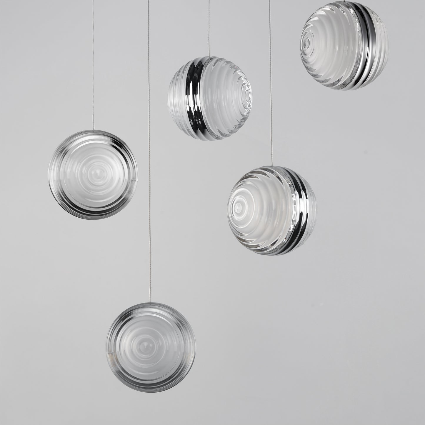 Pulse 5-Light LED Pendant Polished Chrome by ET2