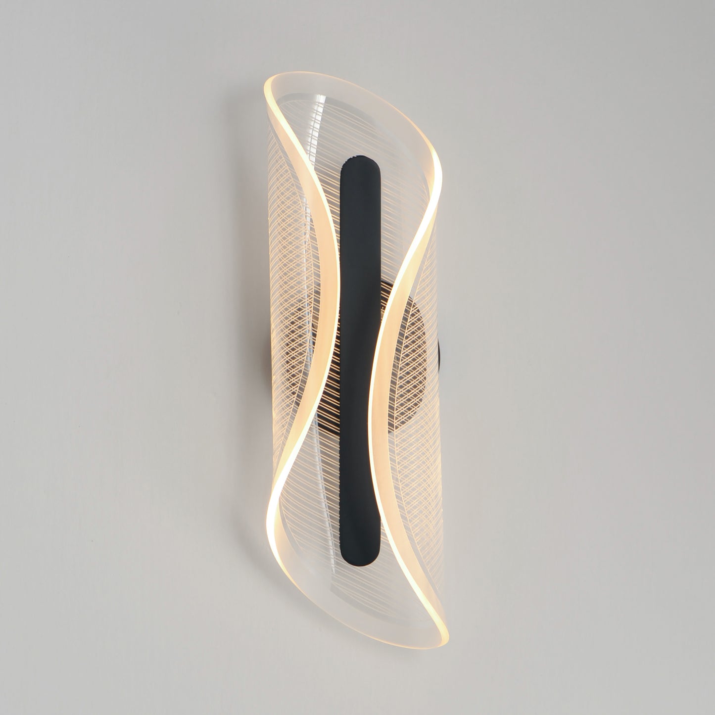 Manta 17" LED Wall Sconce Black by ET2