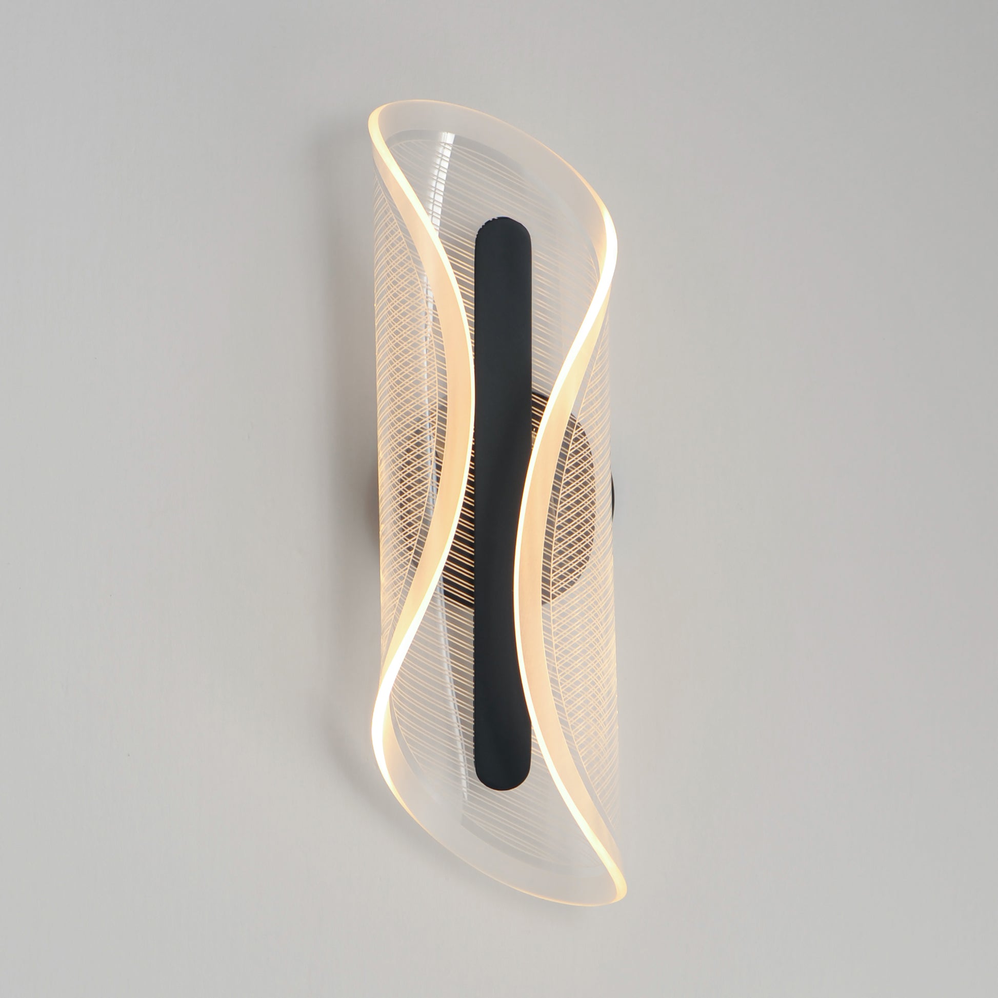 Manta 17" LED Wall Sconce Black by ET2