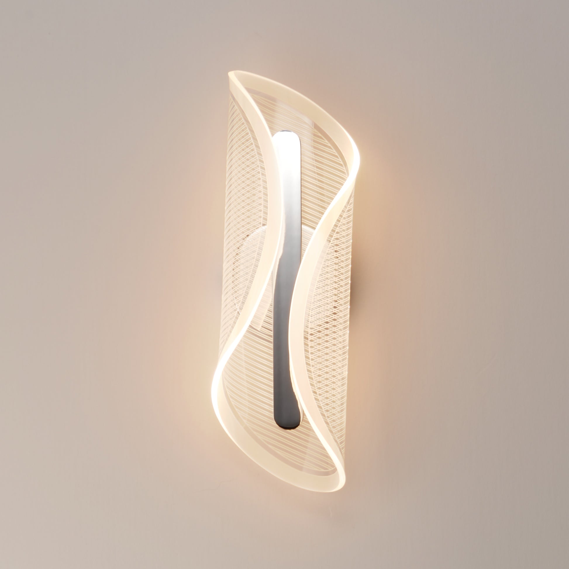 Manta 17" LED Wall Sconce Polished Chrome by ET2