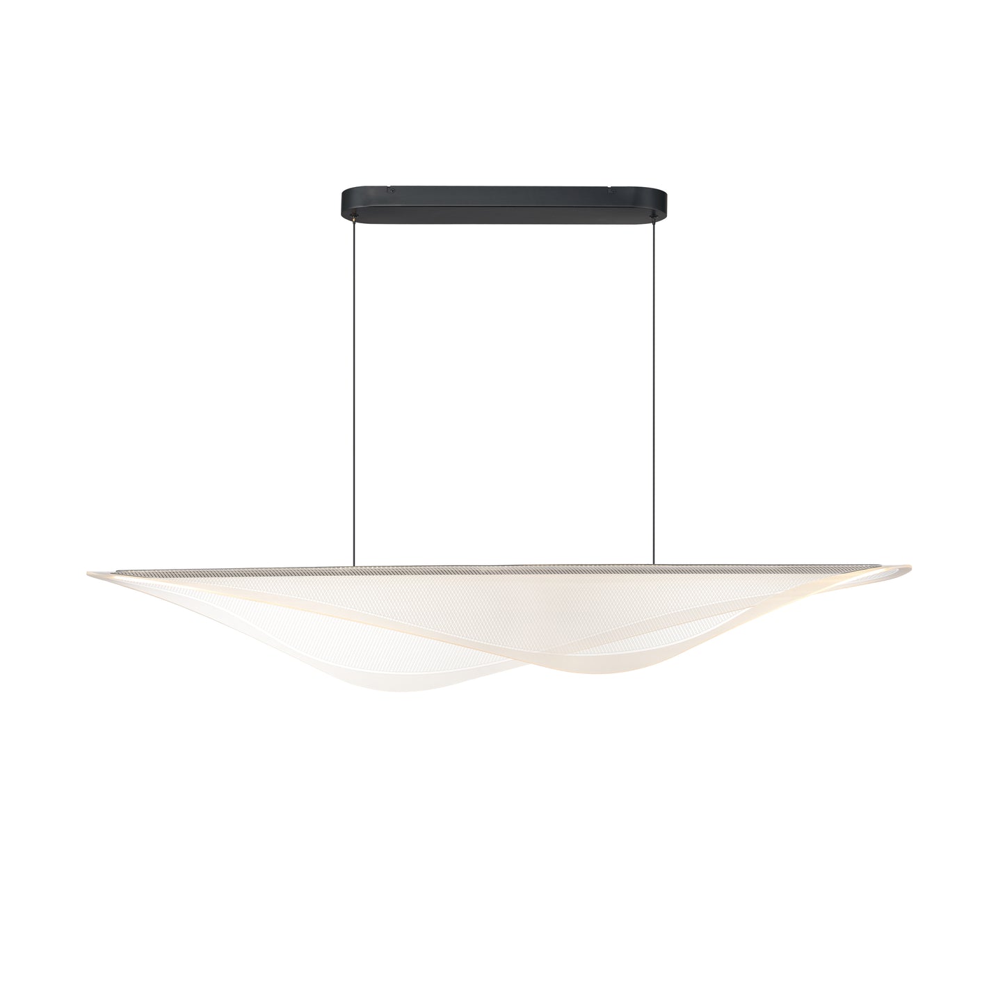 Manta 59" LED Linear Pendant Black by ET2