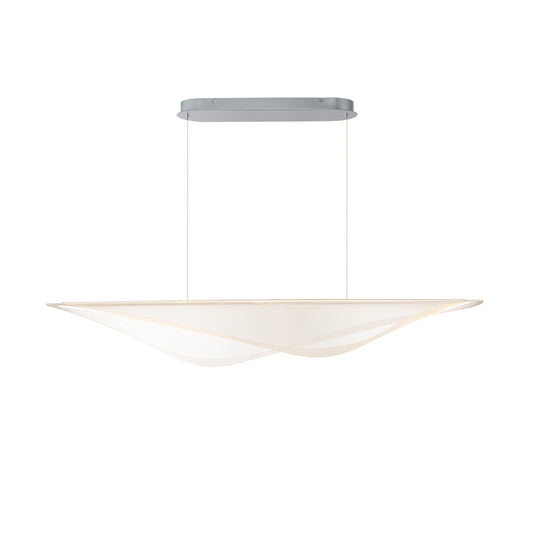 Manta 59" LED Linear Pendant Polished Chrome by ET2