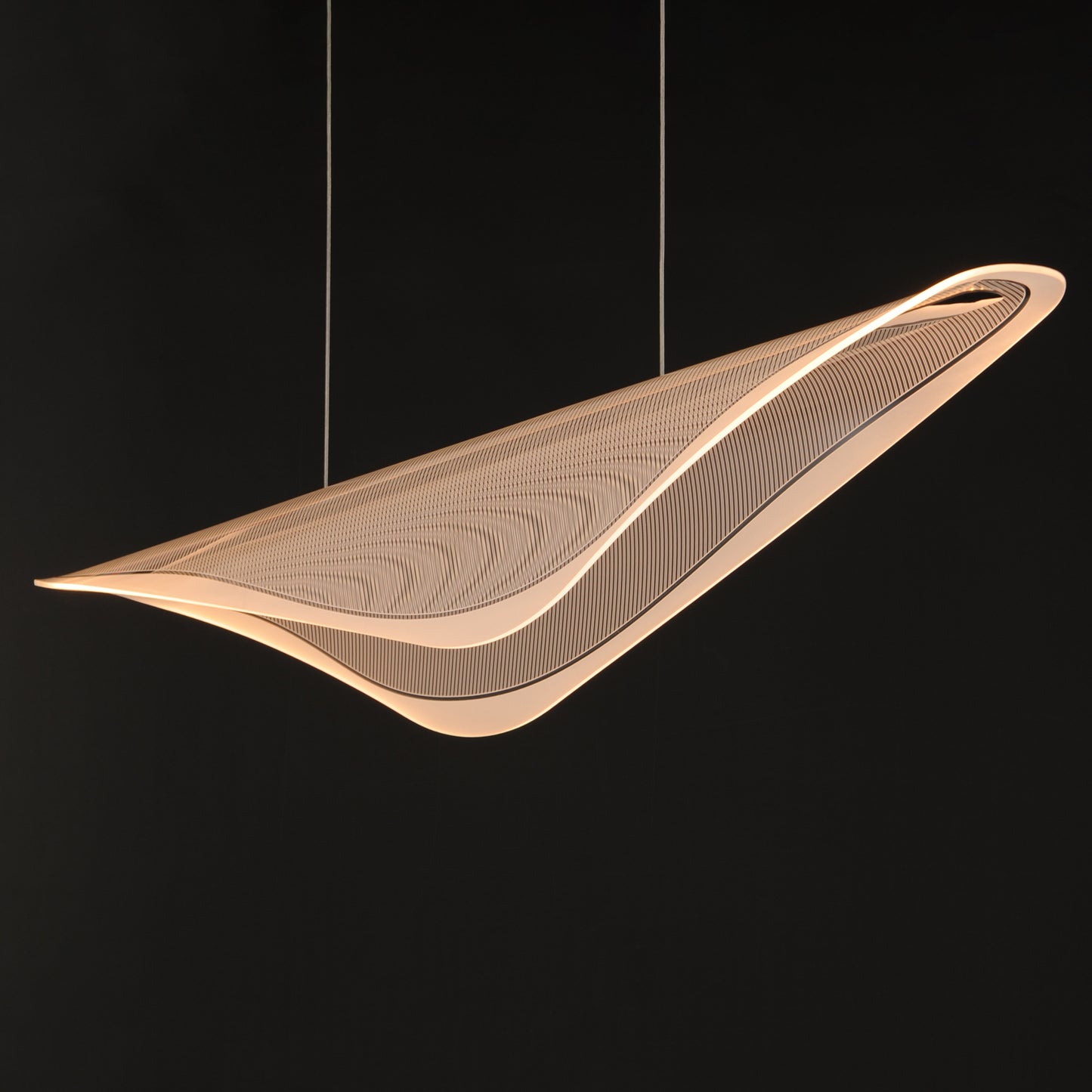 Manta 59" LED Linear Pendant Polished Chrome by ET2