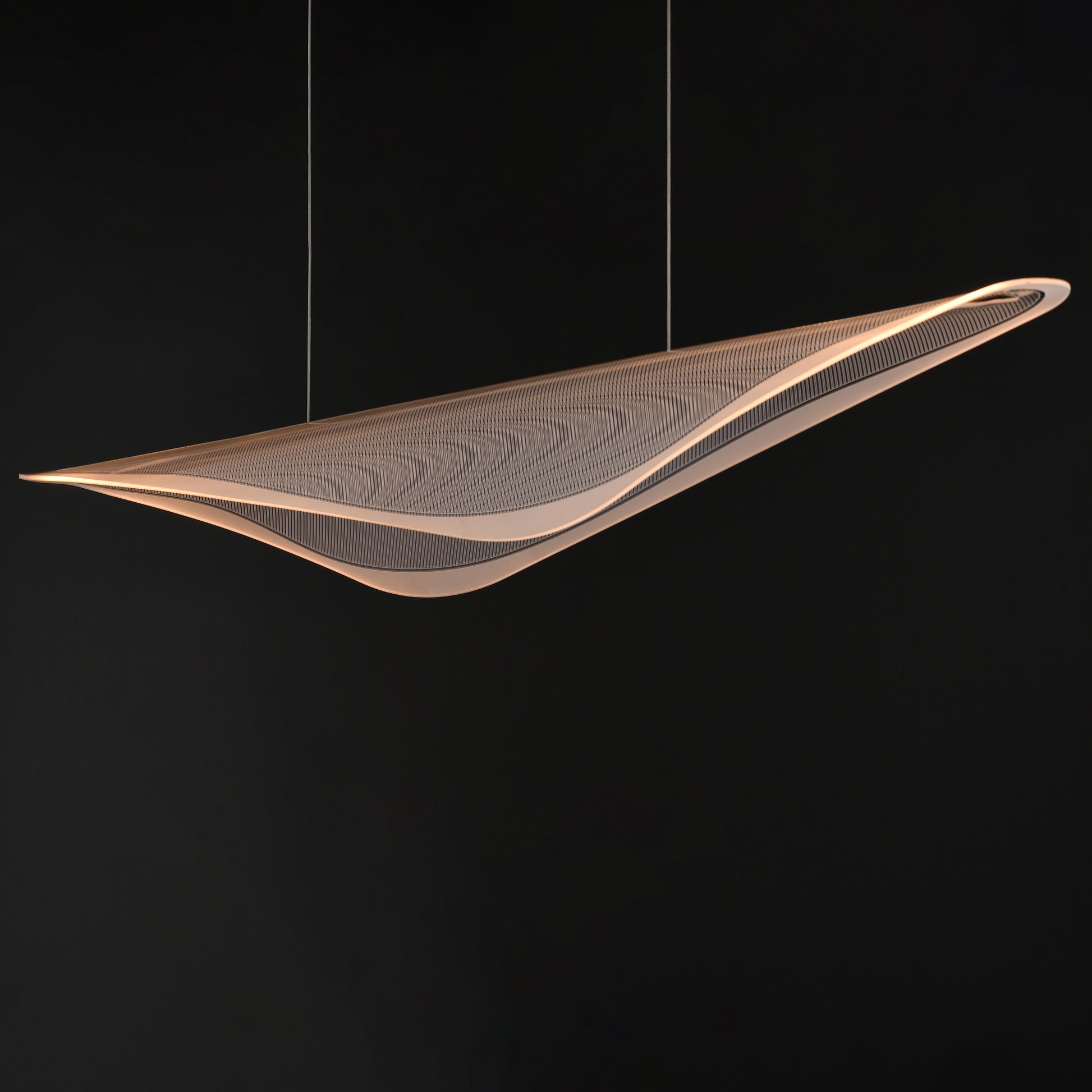 Manta 70" LED Linear Pendant Polished Chrome by ET2