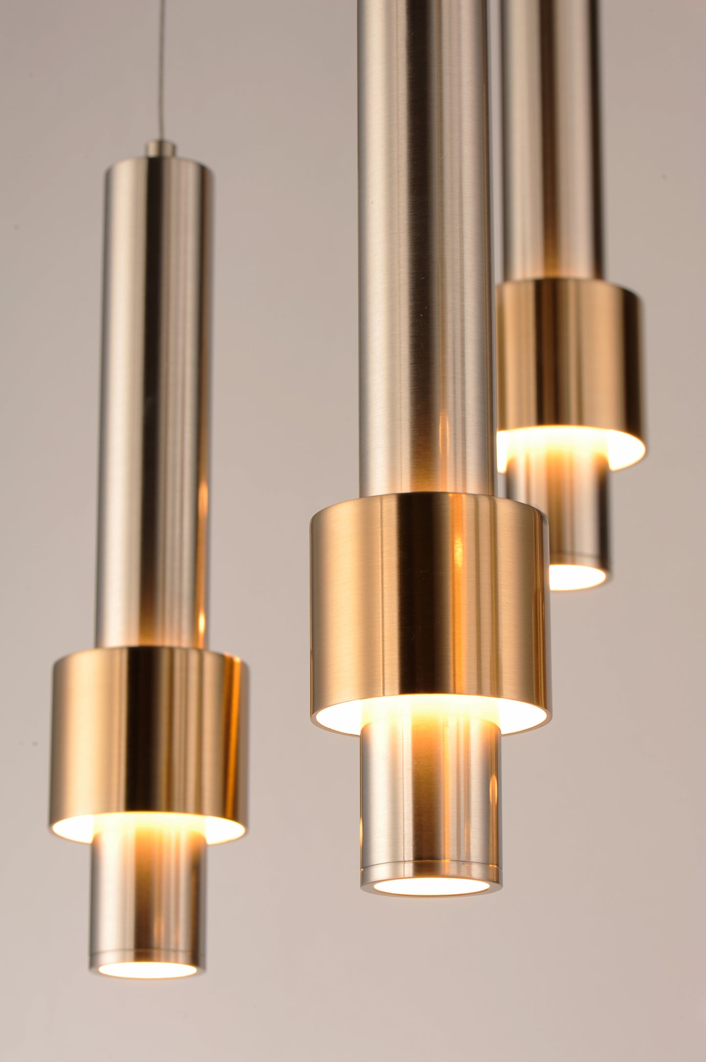 Reveal 7-Light LED Pendant Satin Nickel/Satin Brass by ET2