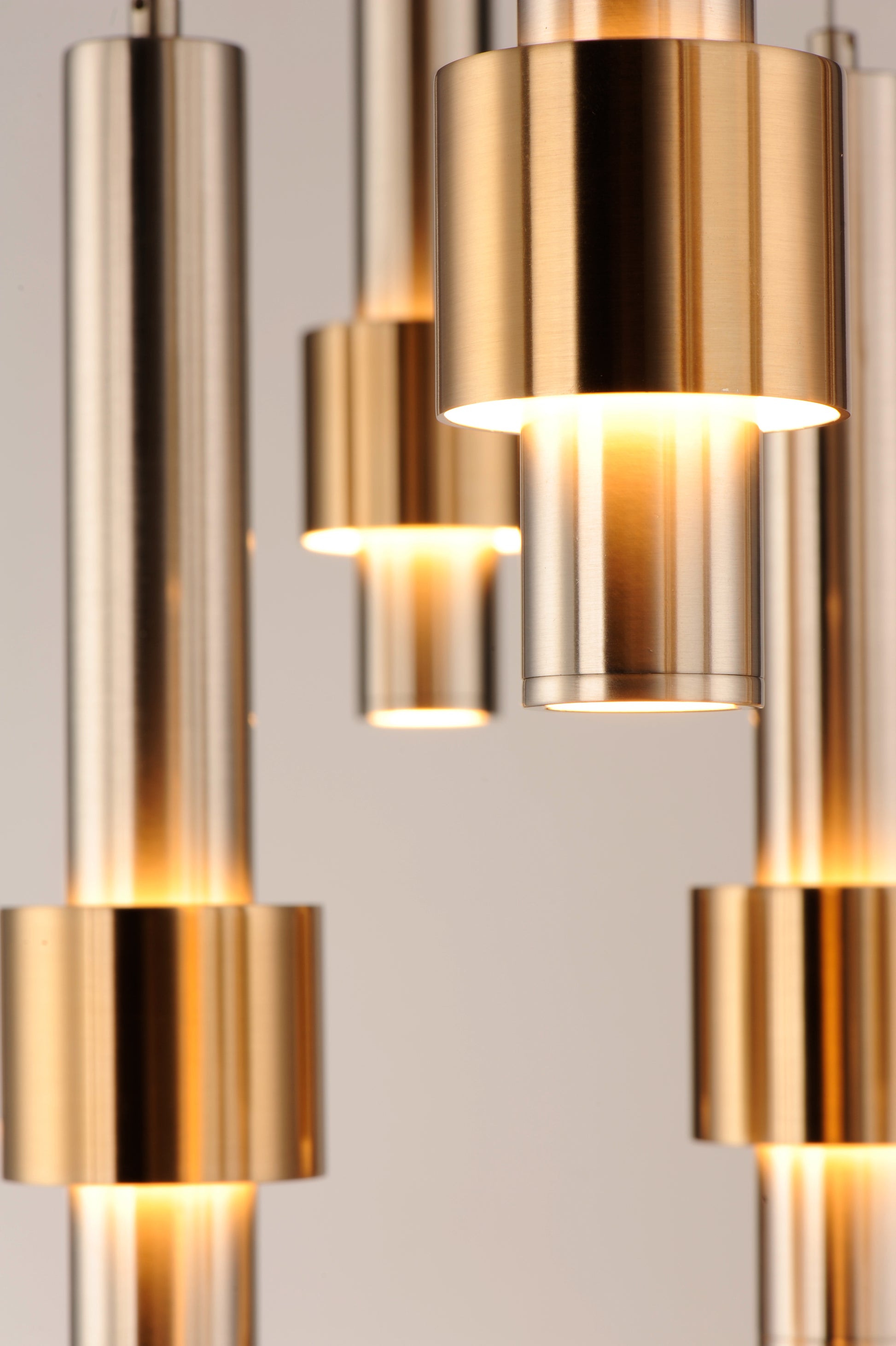 Reveal 7-Light LED Pendant Satin Nickel/Satin Brass by ET2