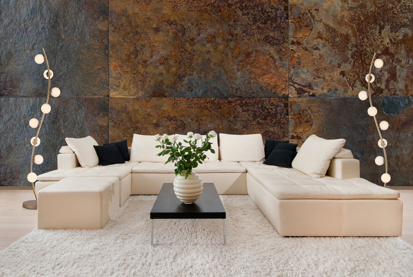 Rover LED Floor Lamp Metallic Gold by ET2