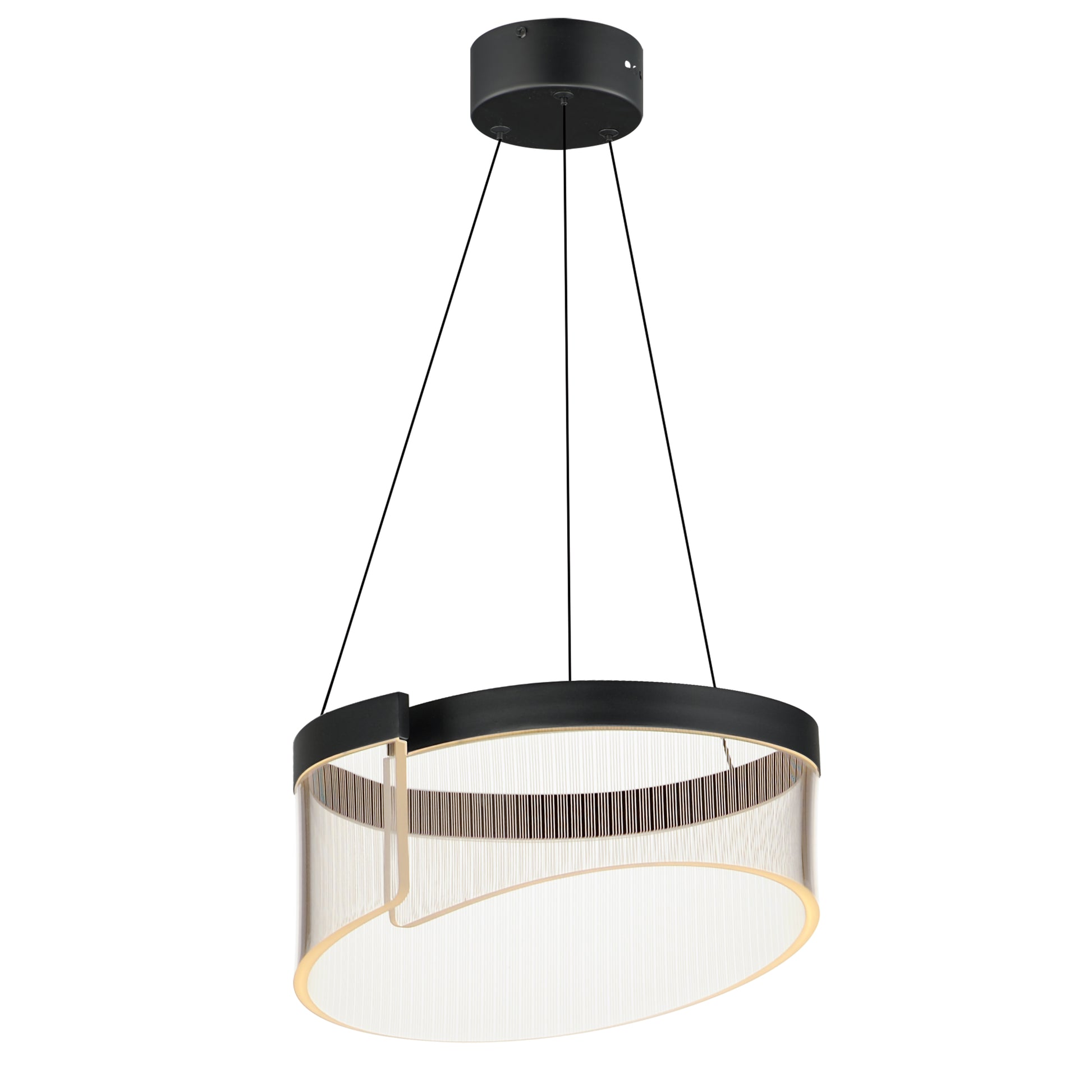 Sonata 14" LED Pendant Black by ET2