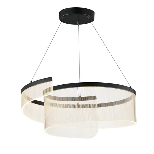 Sonata 24" LED Pendant Black by ET2