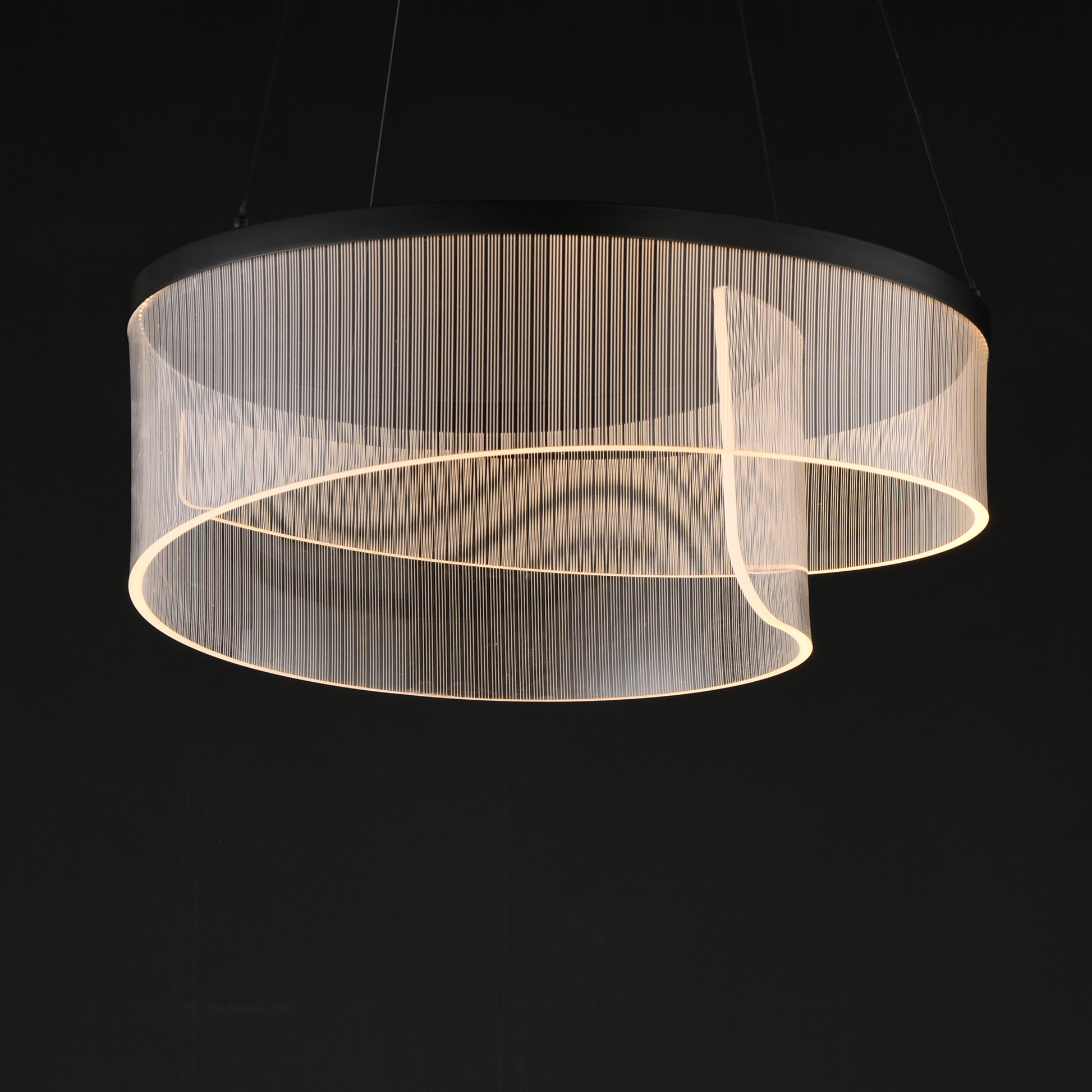 Sonata 24" LED Pendant Black by ET2