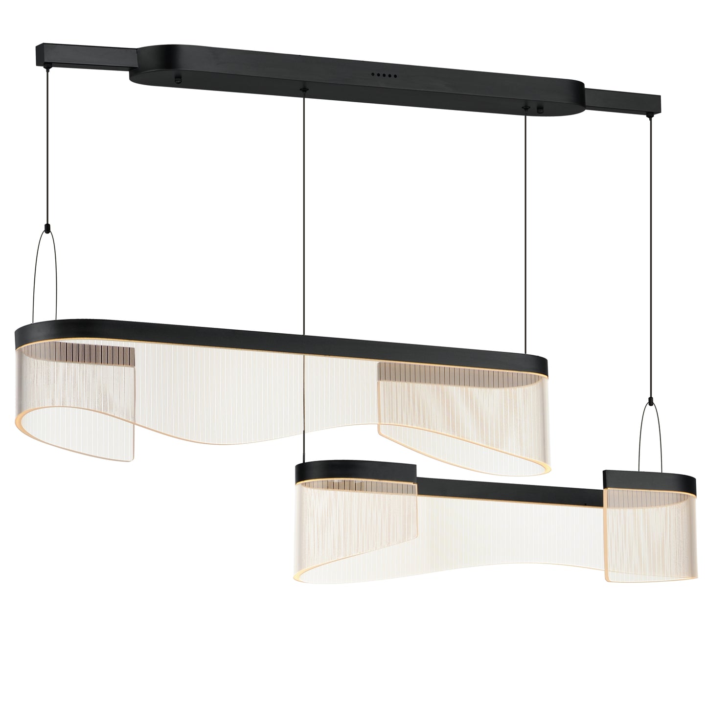 Sonata 2-Light Linear LED Pendant Black by ET2