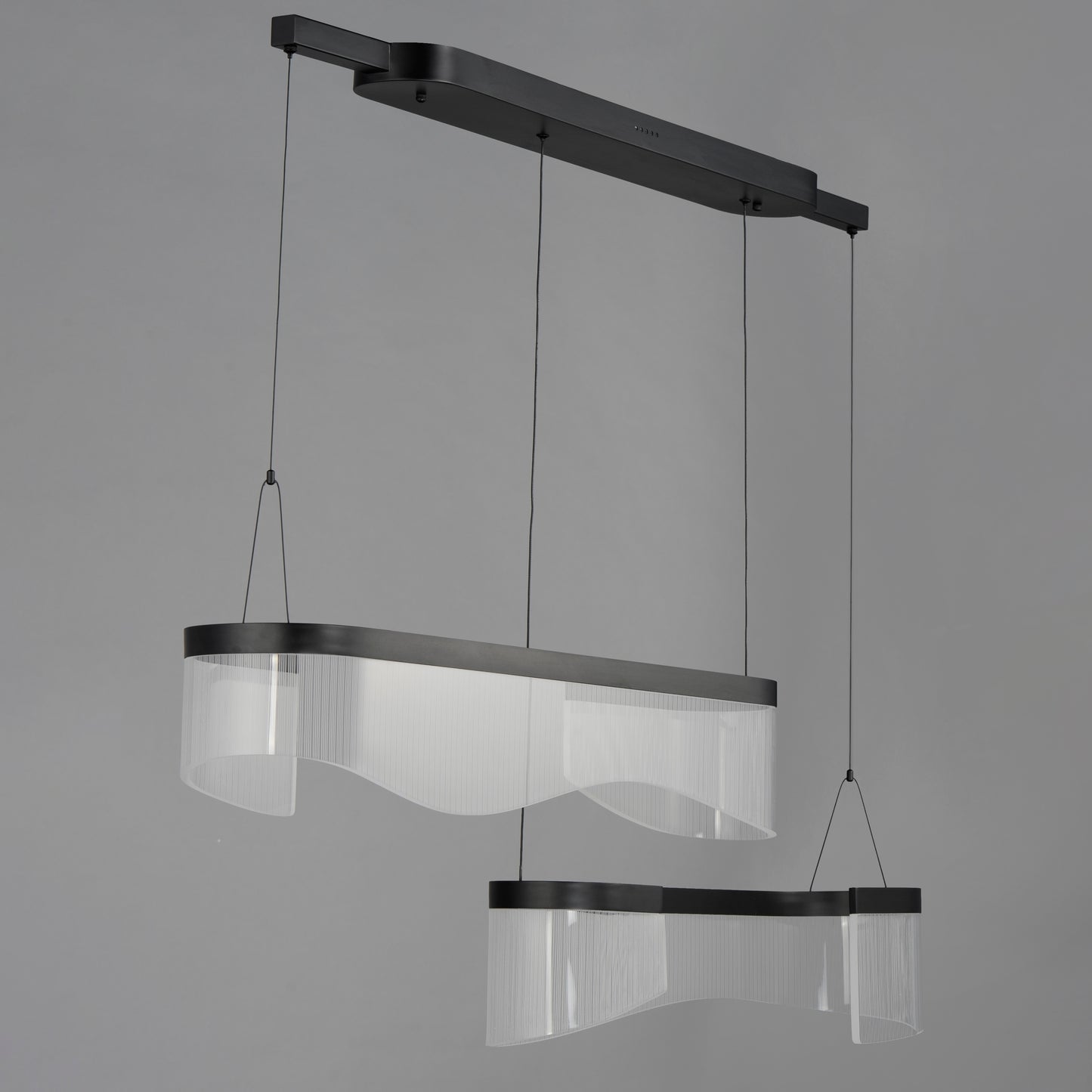 Sonata 2-Light Linear LED Pendant Black by ET2