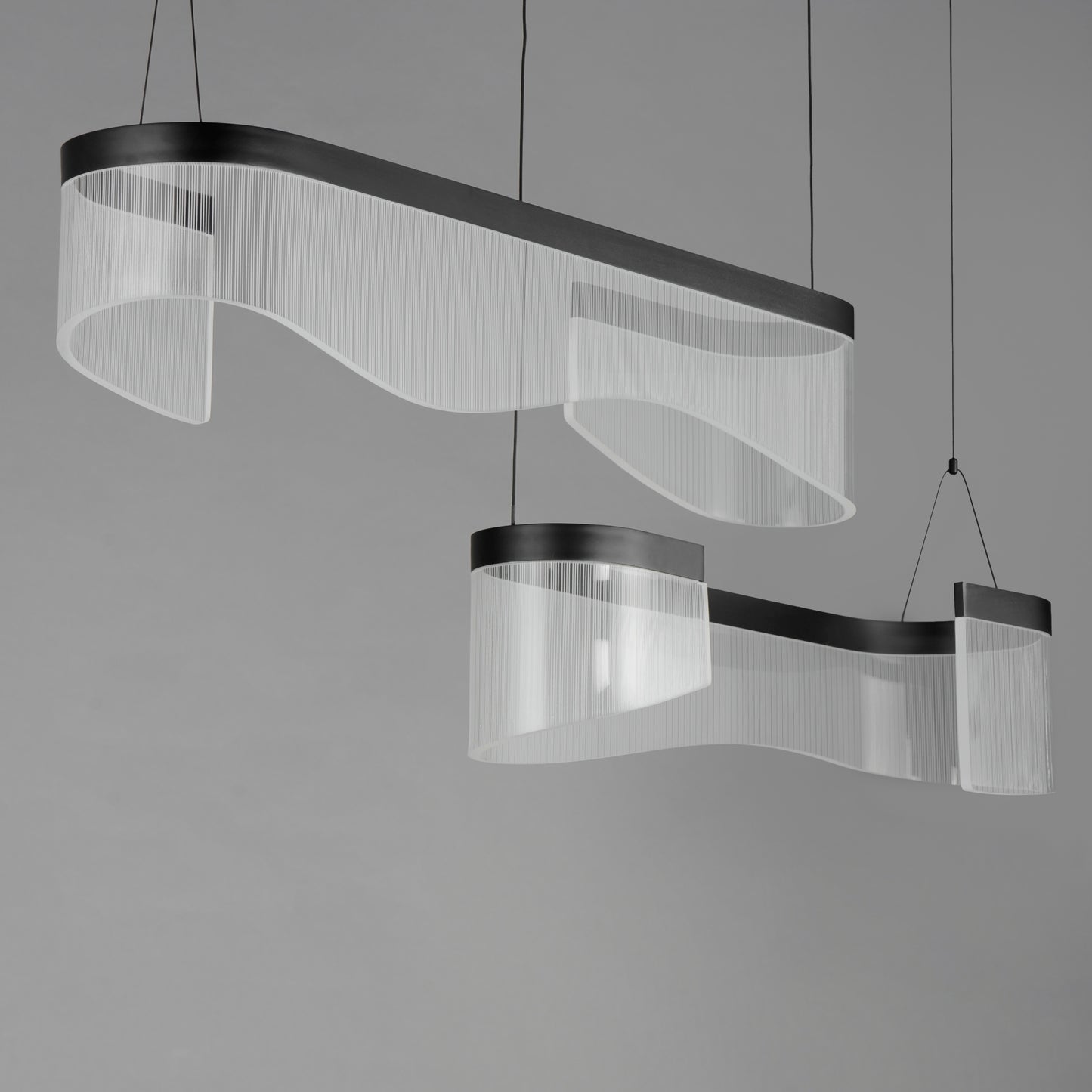 Sonata 2-Light Linear LED Pendant Black by ET2