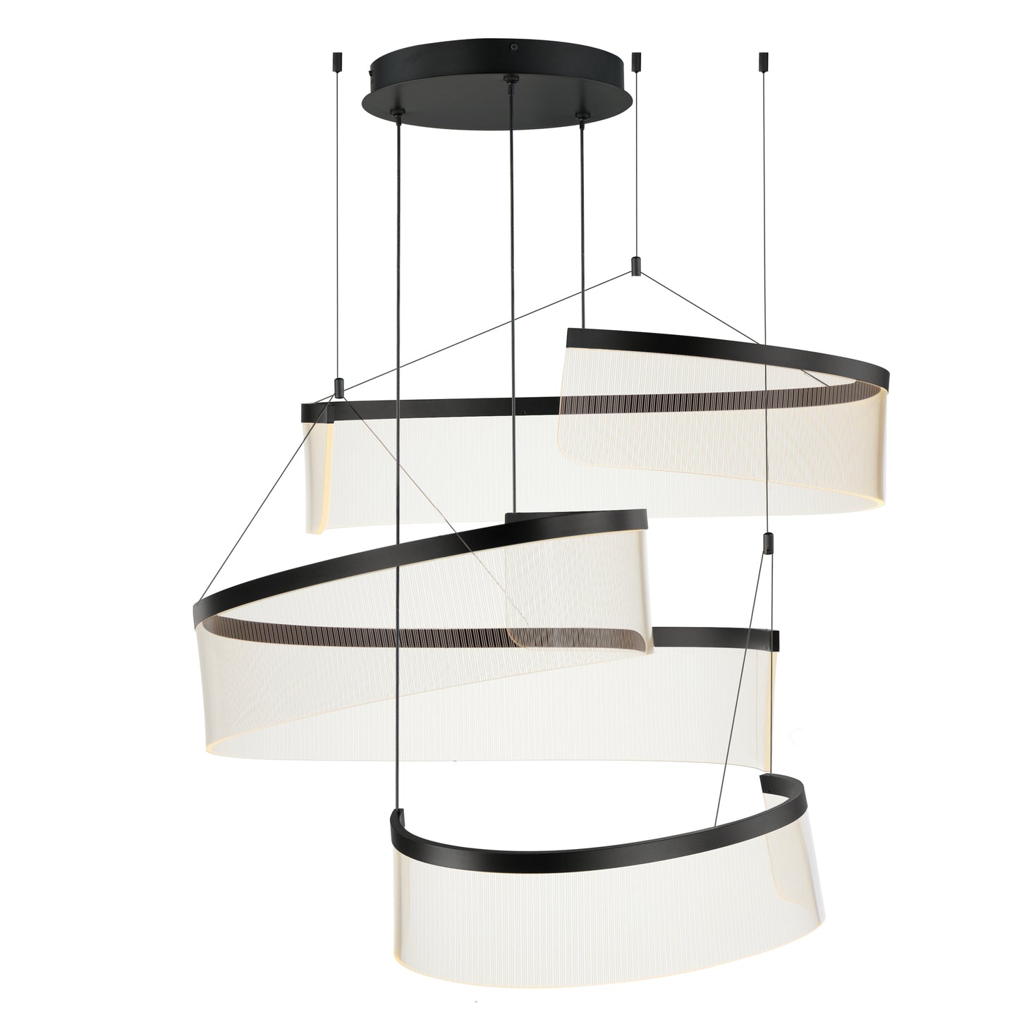 Sonata 3-Light LED Pendant Black by ET2