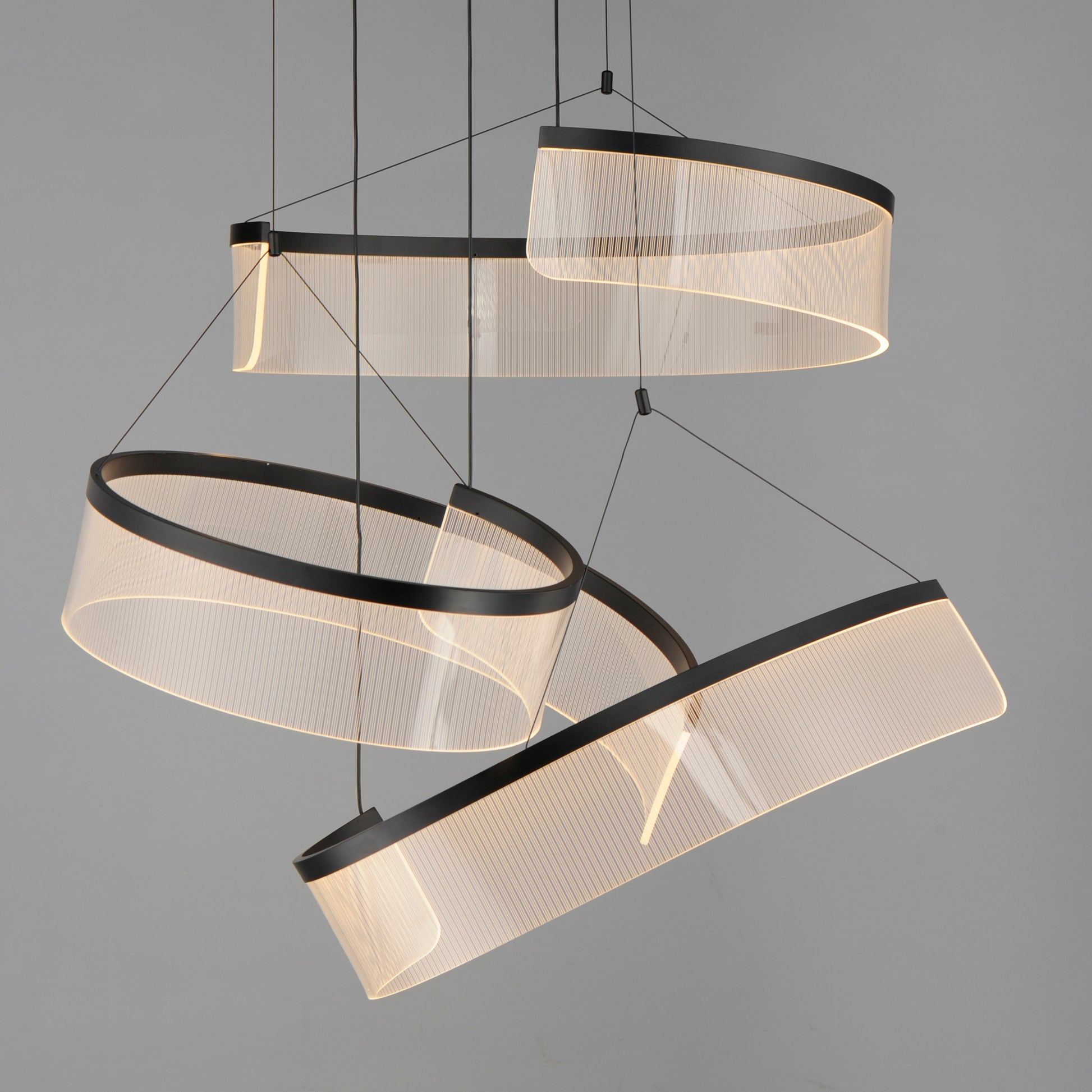 Sonata 3-Light LED Pendant Black by ET2