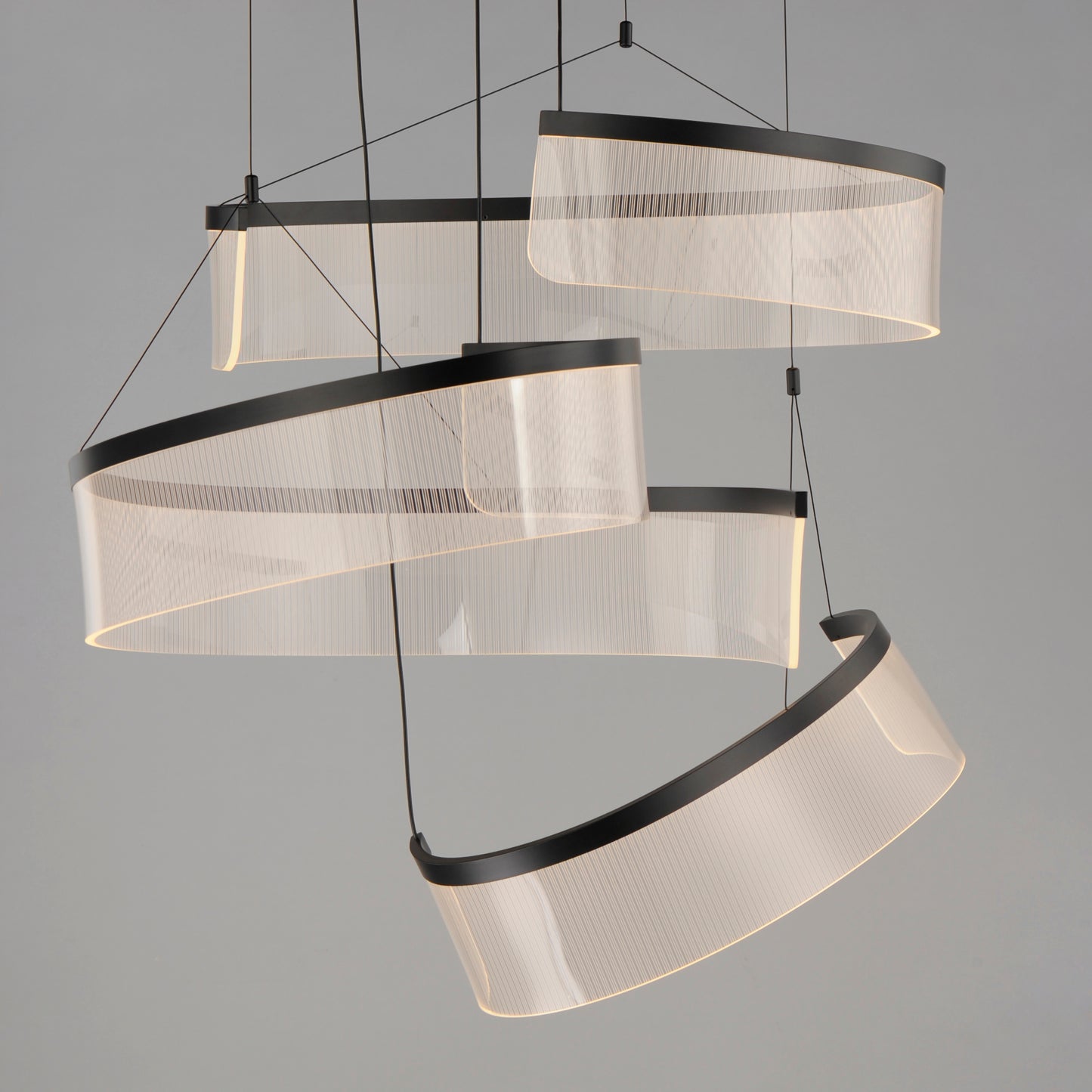 Sonata 3-Light LED Pendant Black by ET2