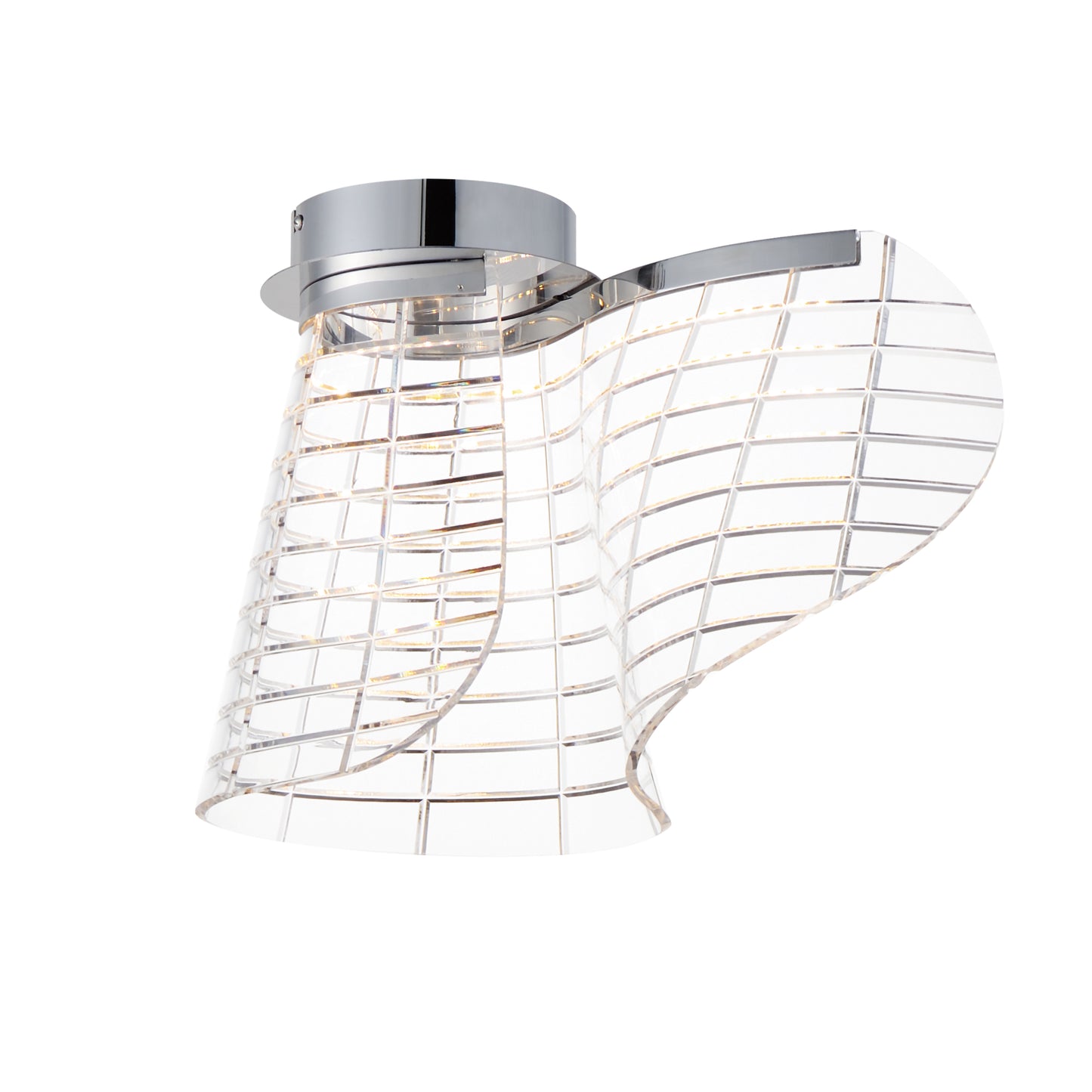 Tartan LED Flush Mount Polished Chrome by ET2