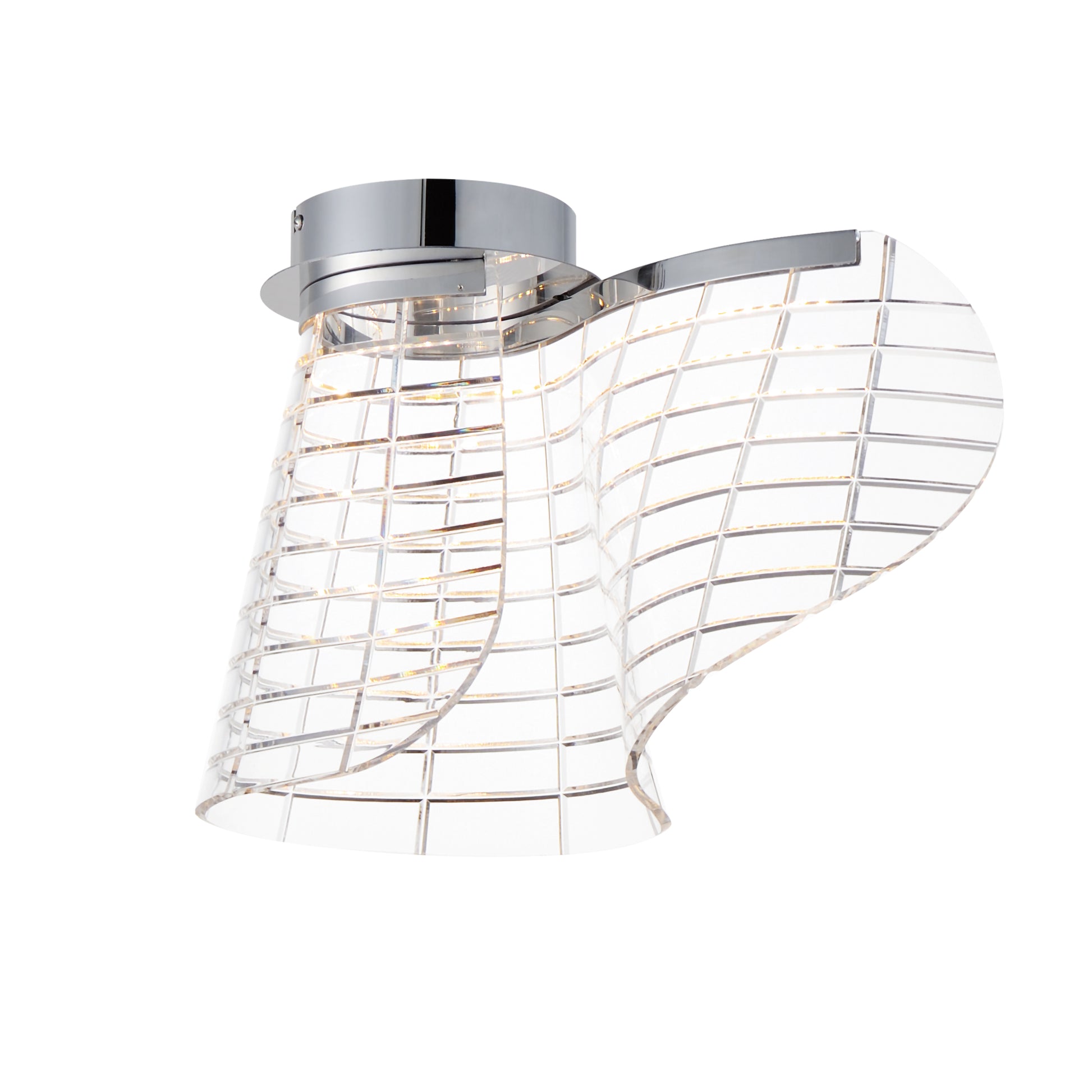 Tartan LED Flush Mount Polished Chrome by ET2