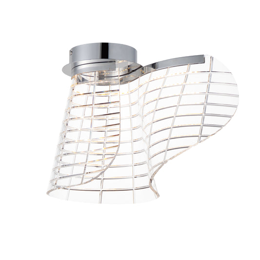 Tartan LED Flush Mount Polished Chrome by ET2