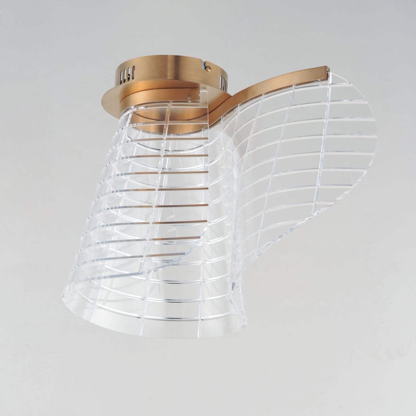Tartan LED Flush Mount Brushed Champagne by ET2