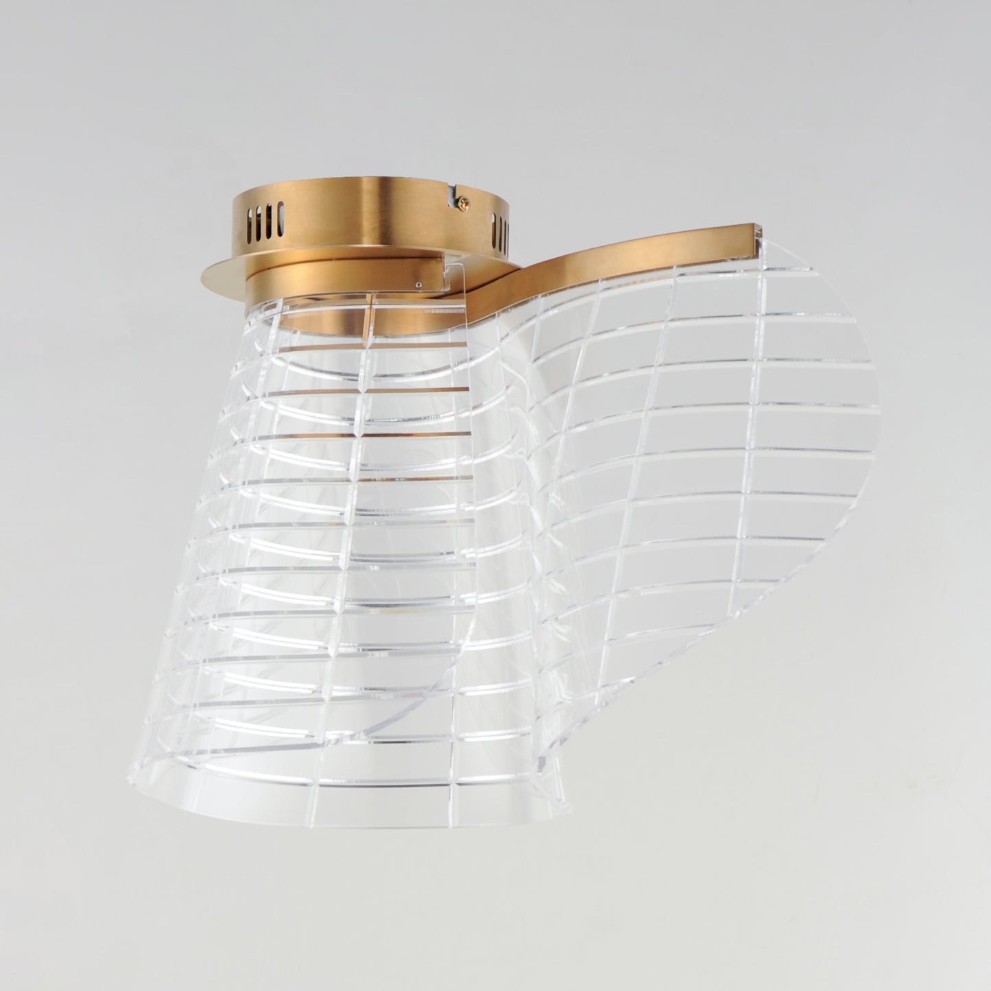 Tartan LED Flush Mount Brushed Champagne by ET2