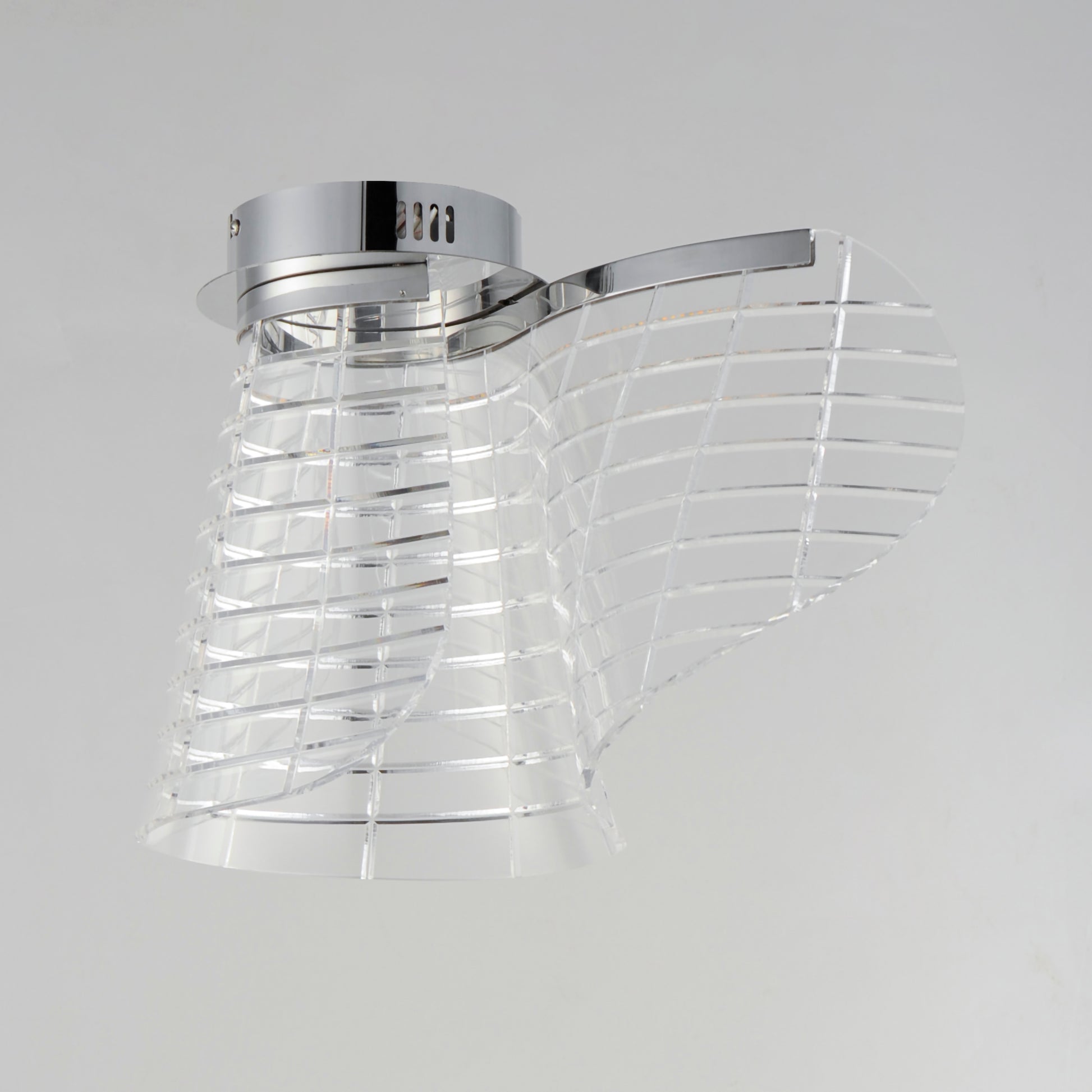 Tartan LED Flush Mount Polished Chrome by ET2
