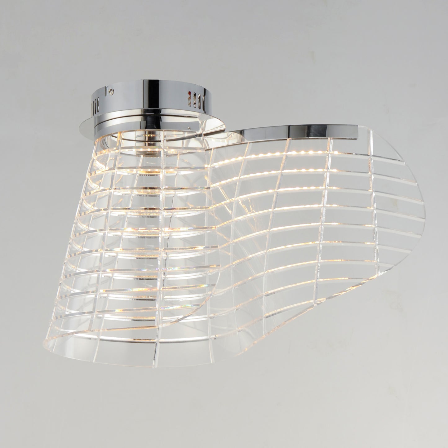 Tartan LED Flush Mount Polished Chrome by ET2