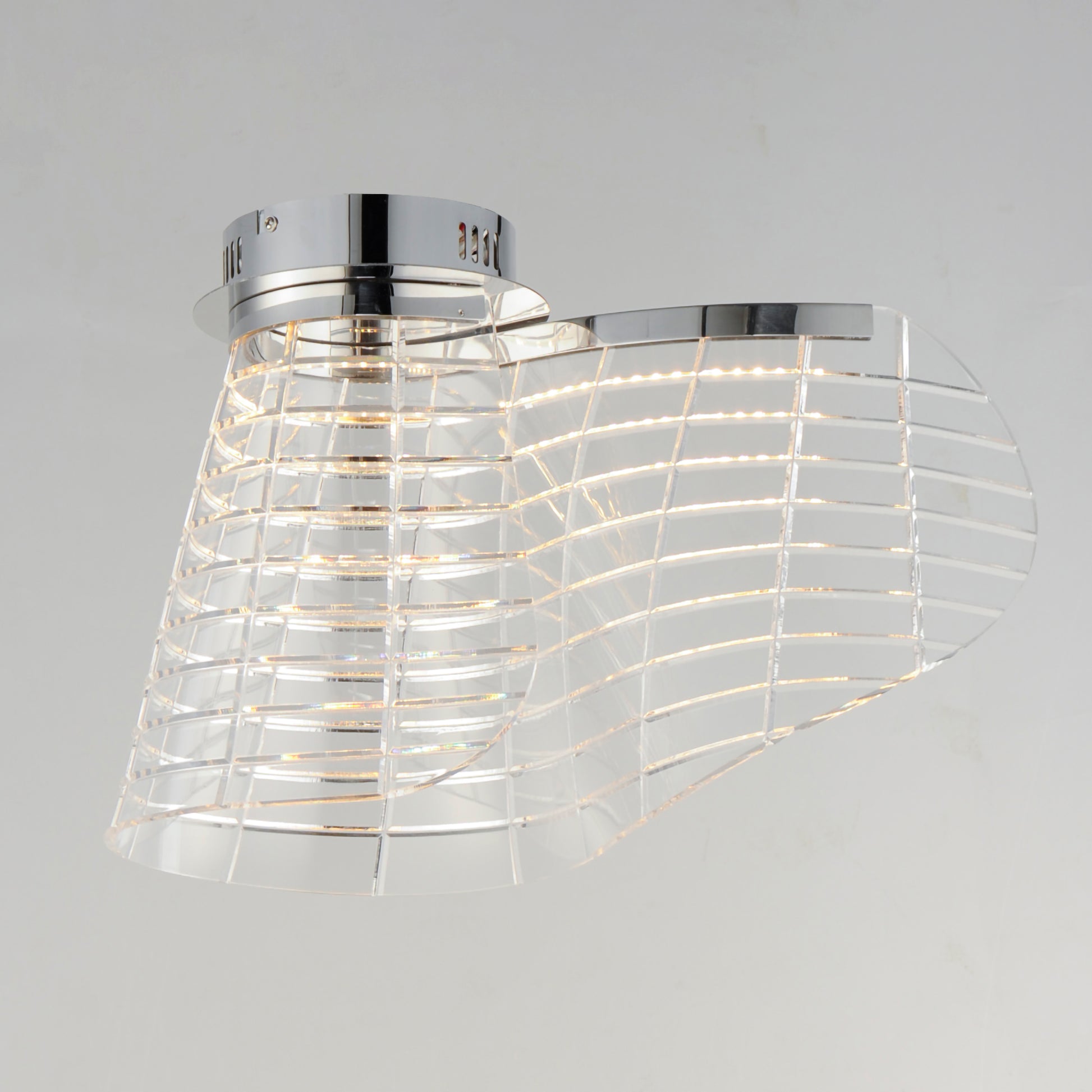 Tartan LED Flush Mount Polished Chrome by ET2