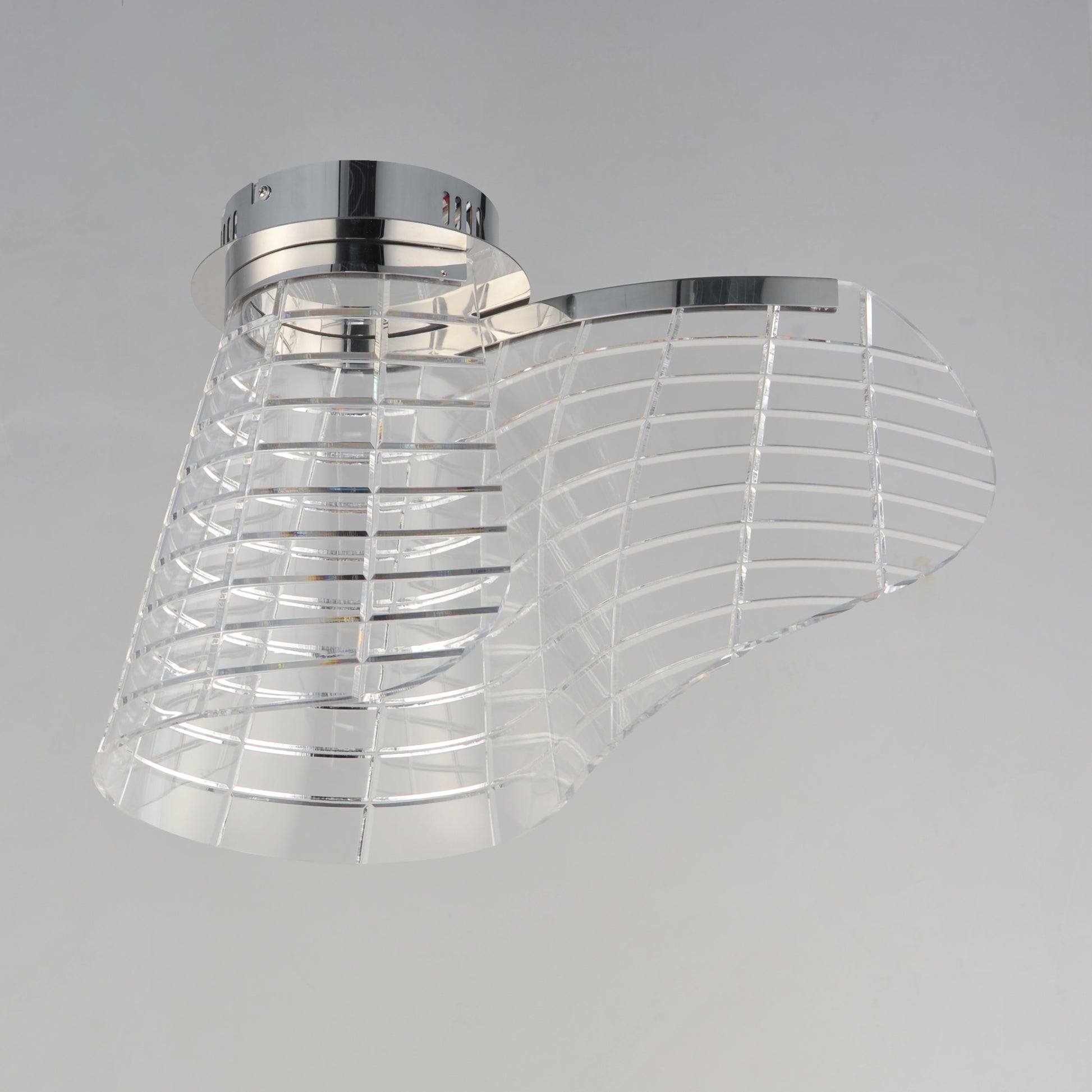 Tartan LED Flush Mount Polished Chrome by ET2