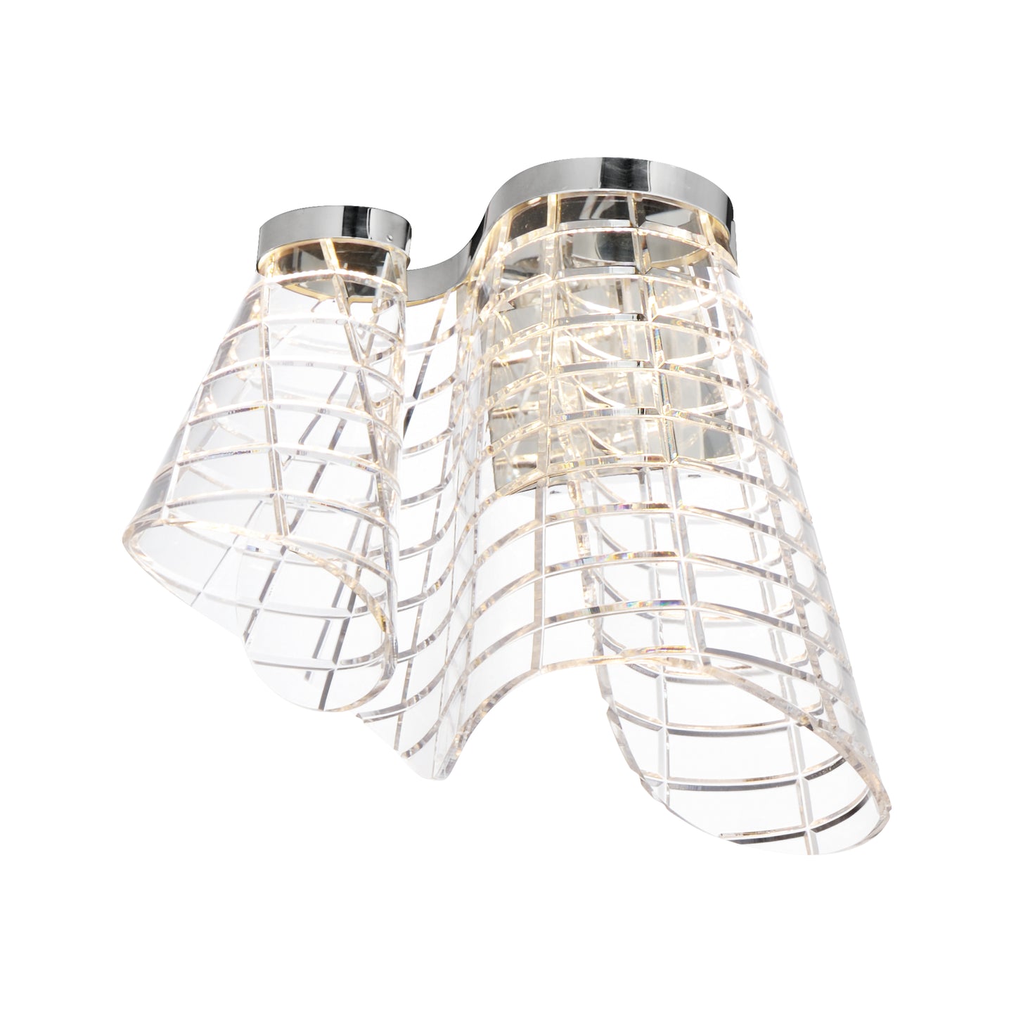 Tartan LED Wall Sconce Polished Chrome by ET2