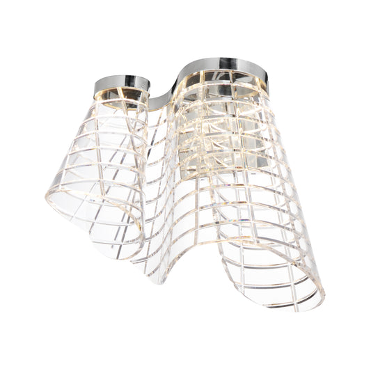 Tartan LED Wall Sconce Polished Chrome by ET2