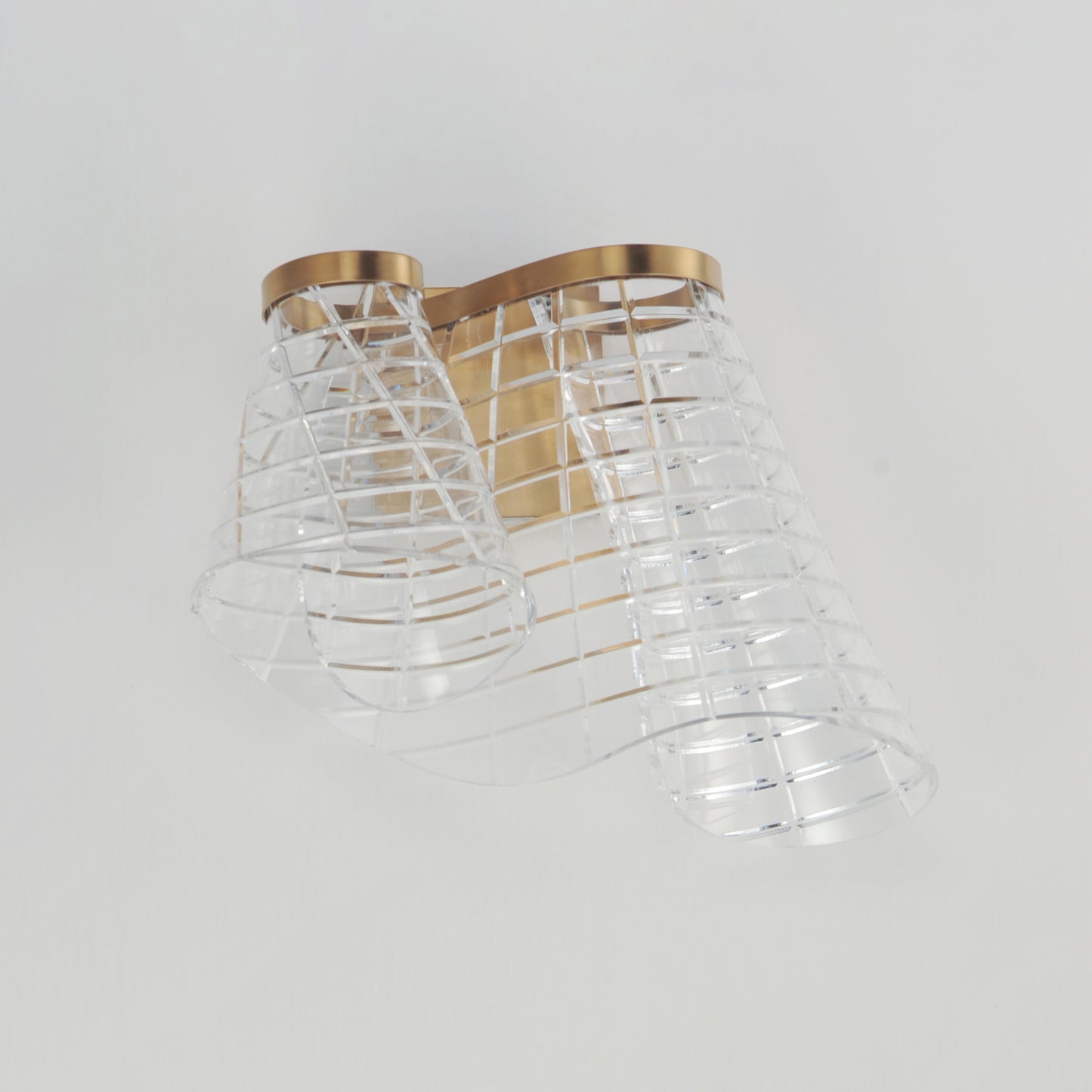Tartan LED Wall Sconce Brushed Champagne by ET2