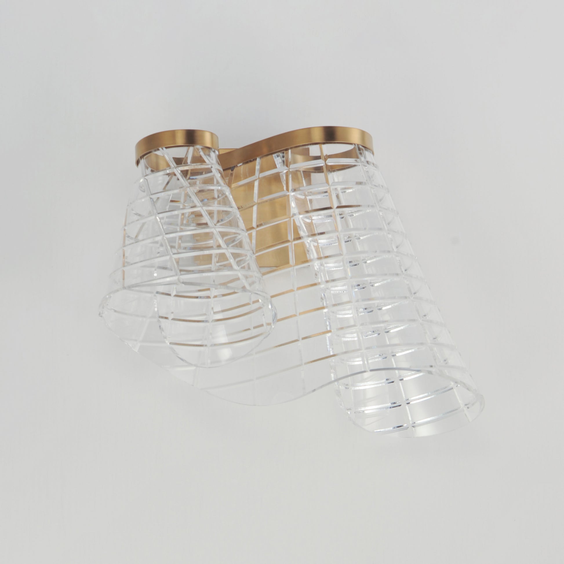 Tartan LED Wall Sconce Brushed Champagne by ET2