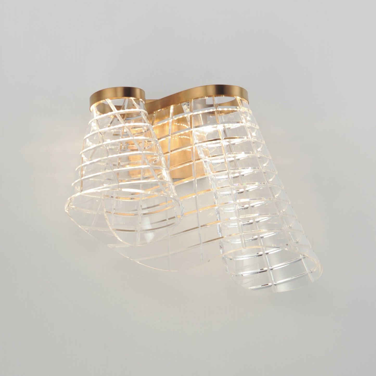 Tartan LED Wall Sconce Brushed Champagne by ET2