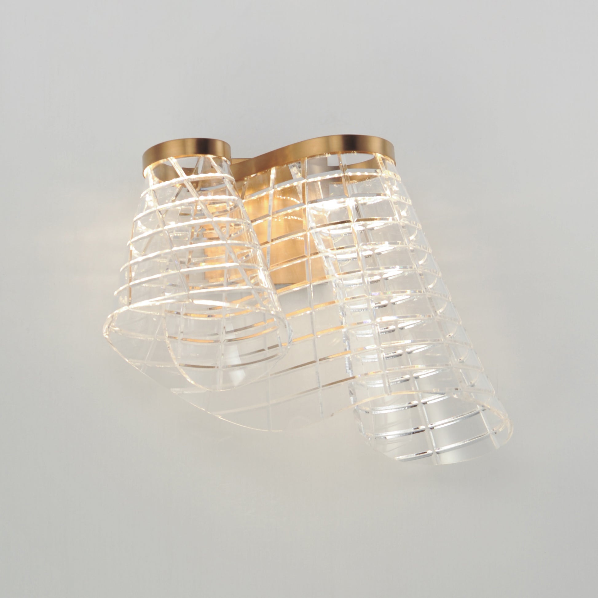 Tartan LED Wall Sconce Brushed Champagne by ET2