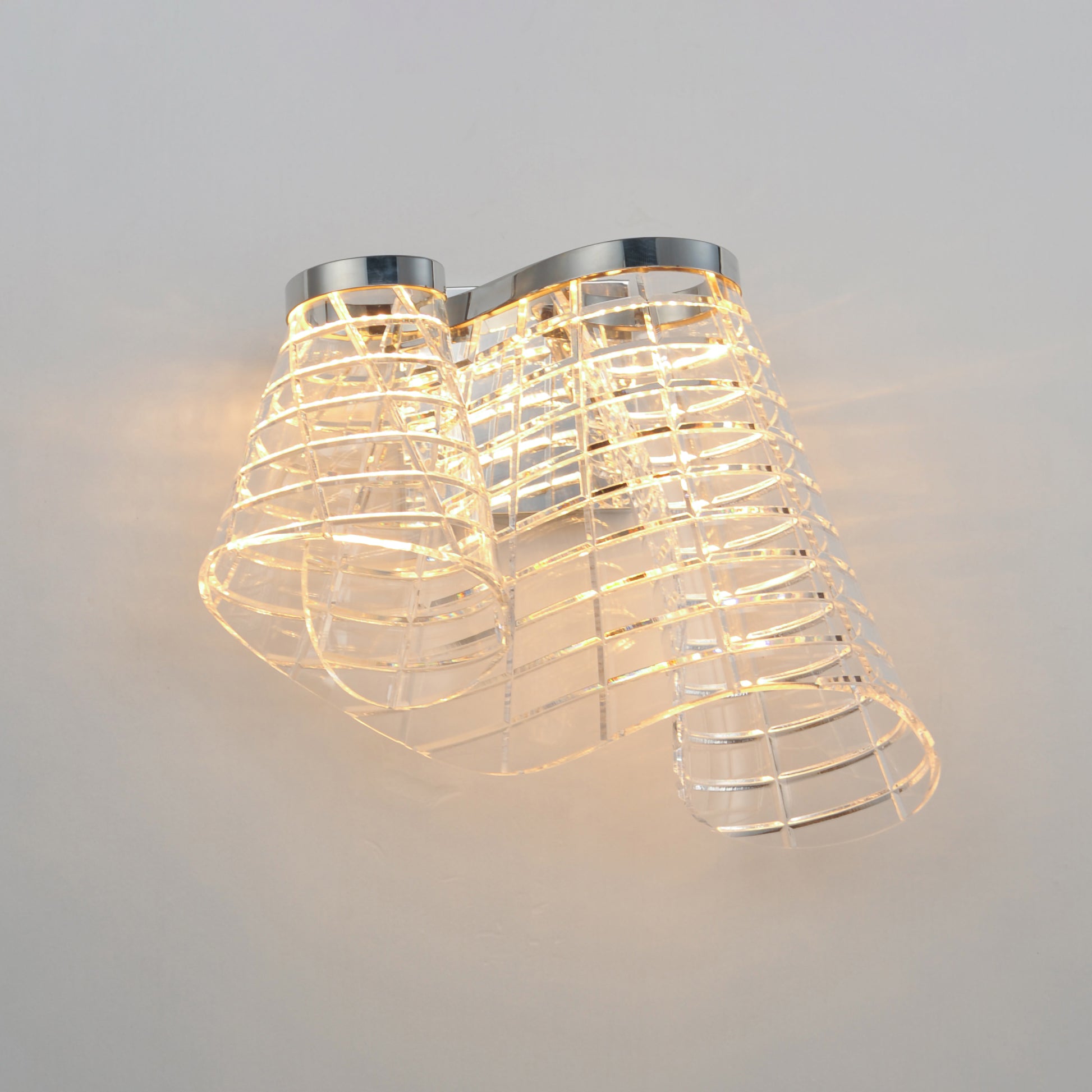 Tartan LED Wall Sconce Polished Chrome by ET2